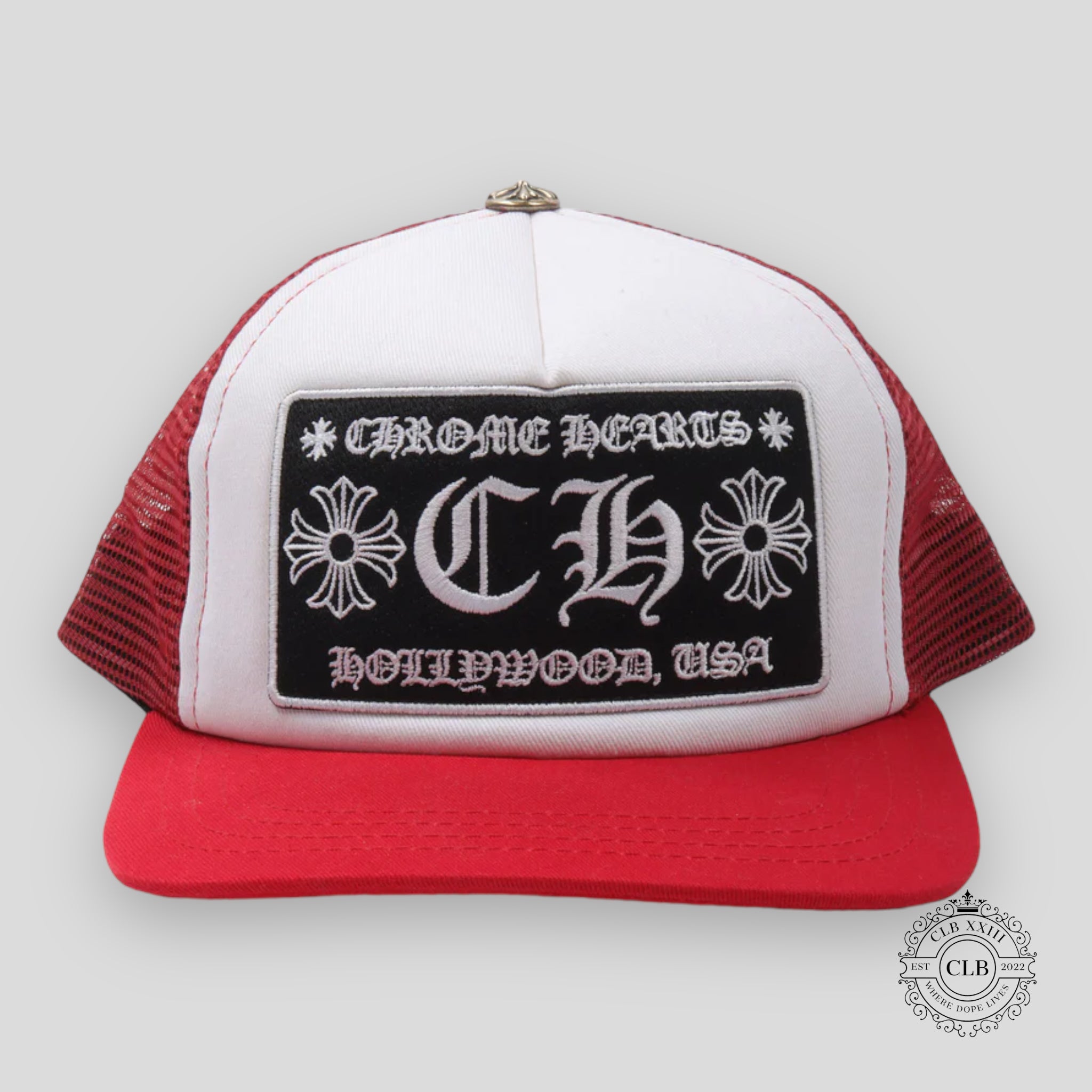 CHROME HEARTS TRUCKER HAT - RED