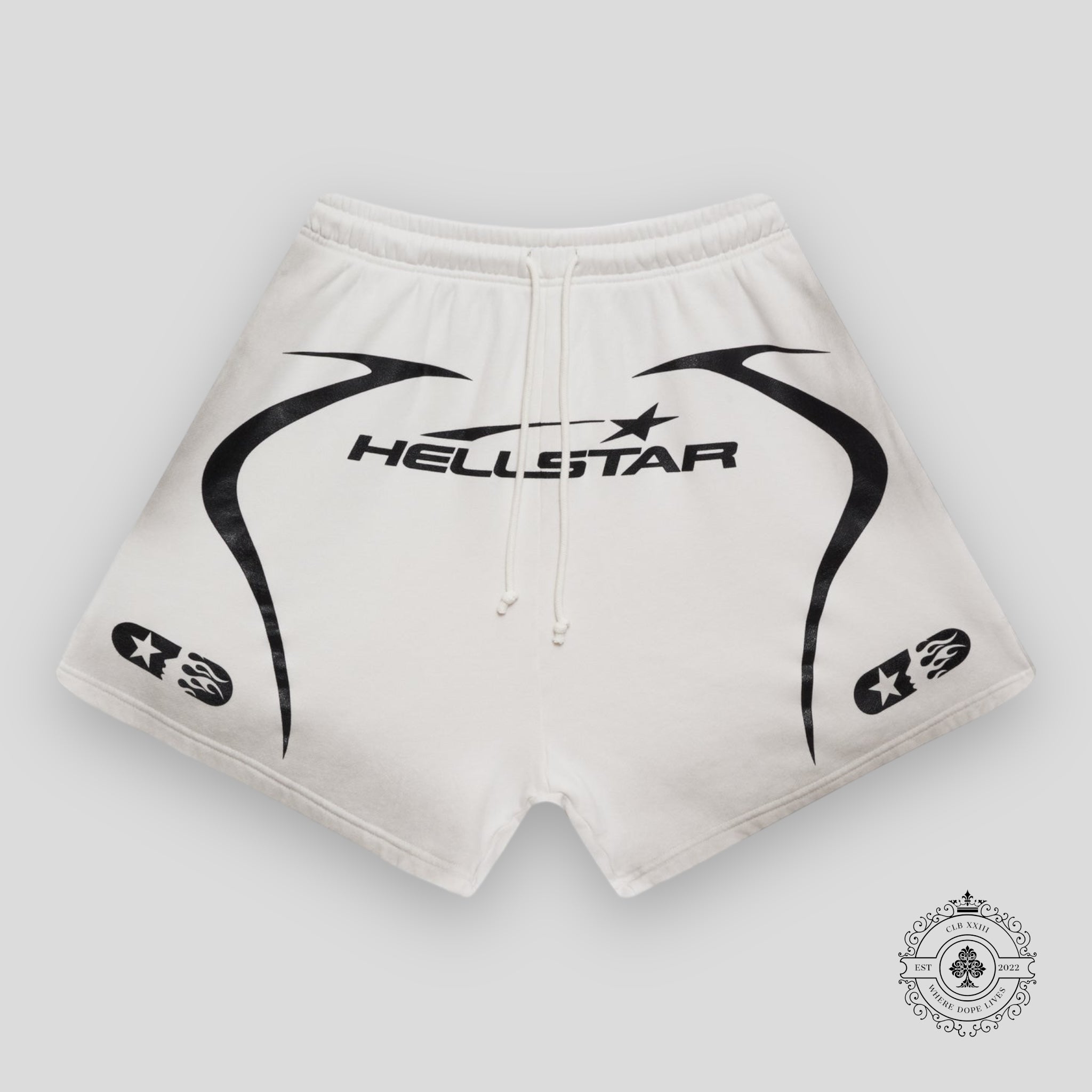 Hellstar Warm Up Shorts in White