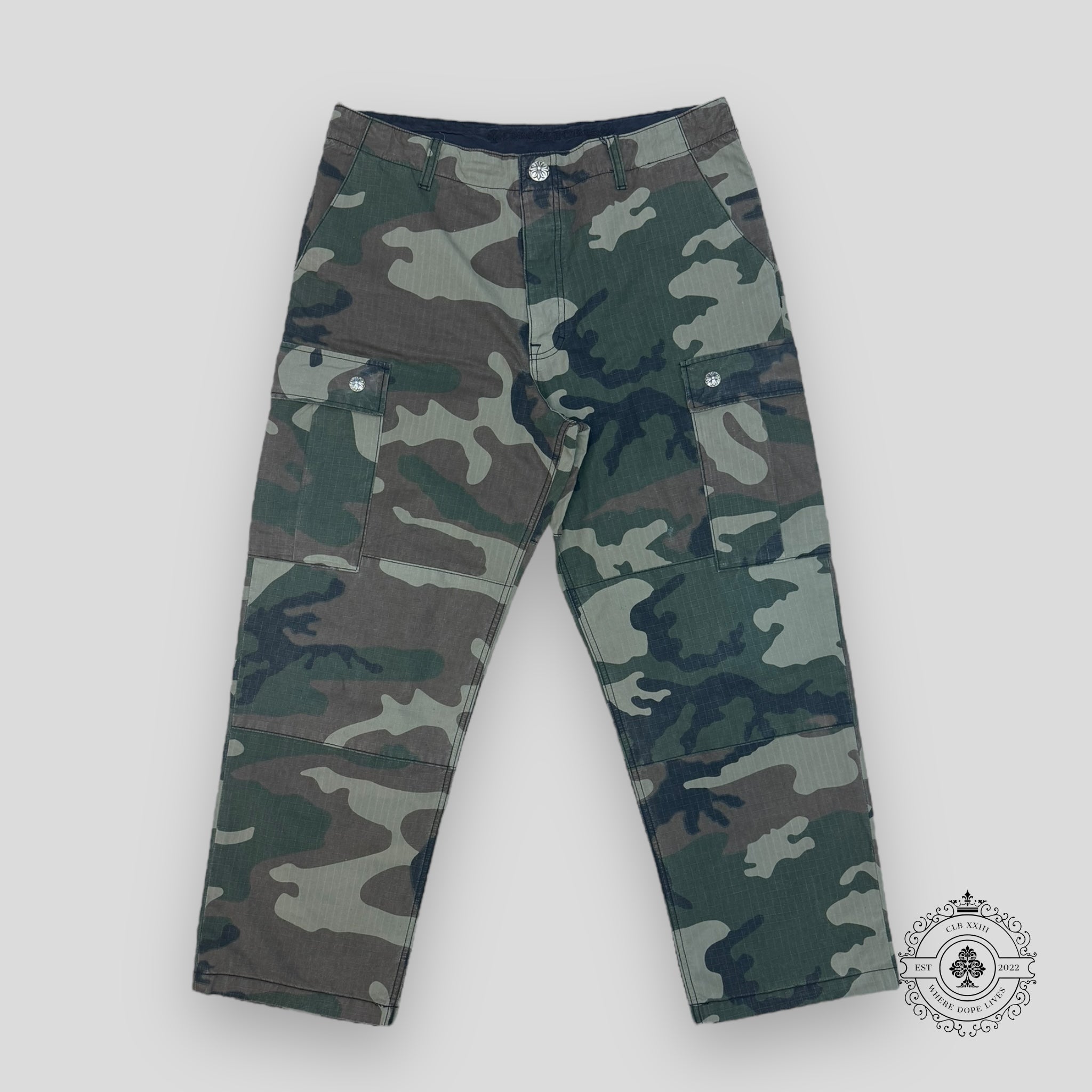 Chrome Hearts Rip Stop Cargo Pants in Camouflage