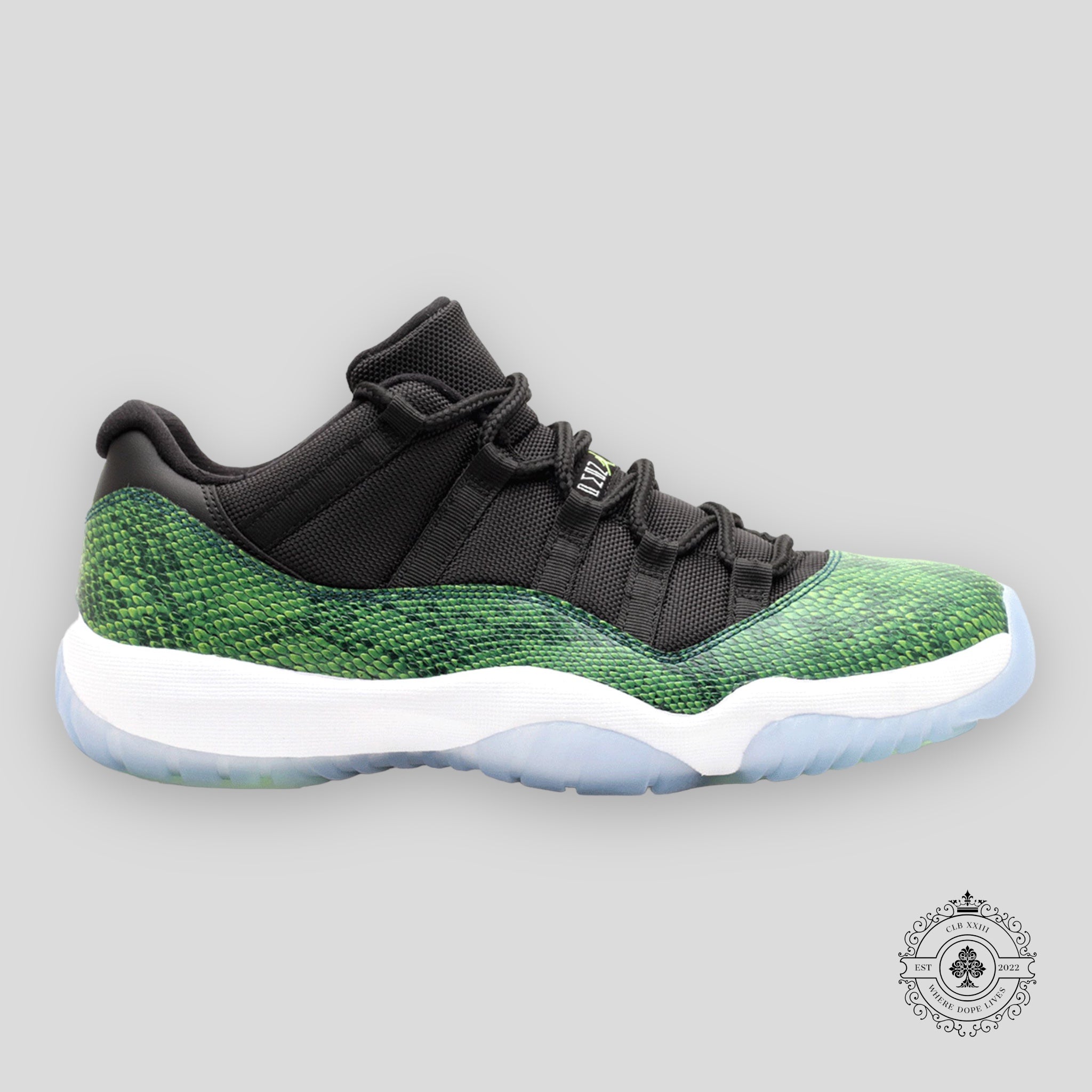 Black and green snakeskin hot sale 11s