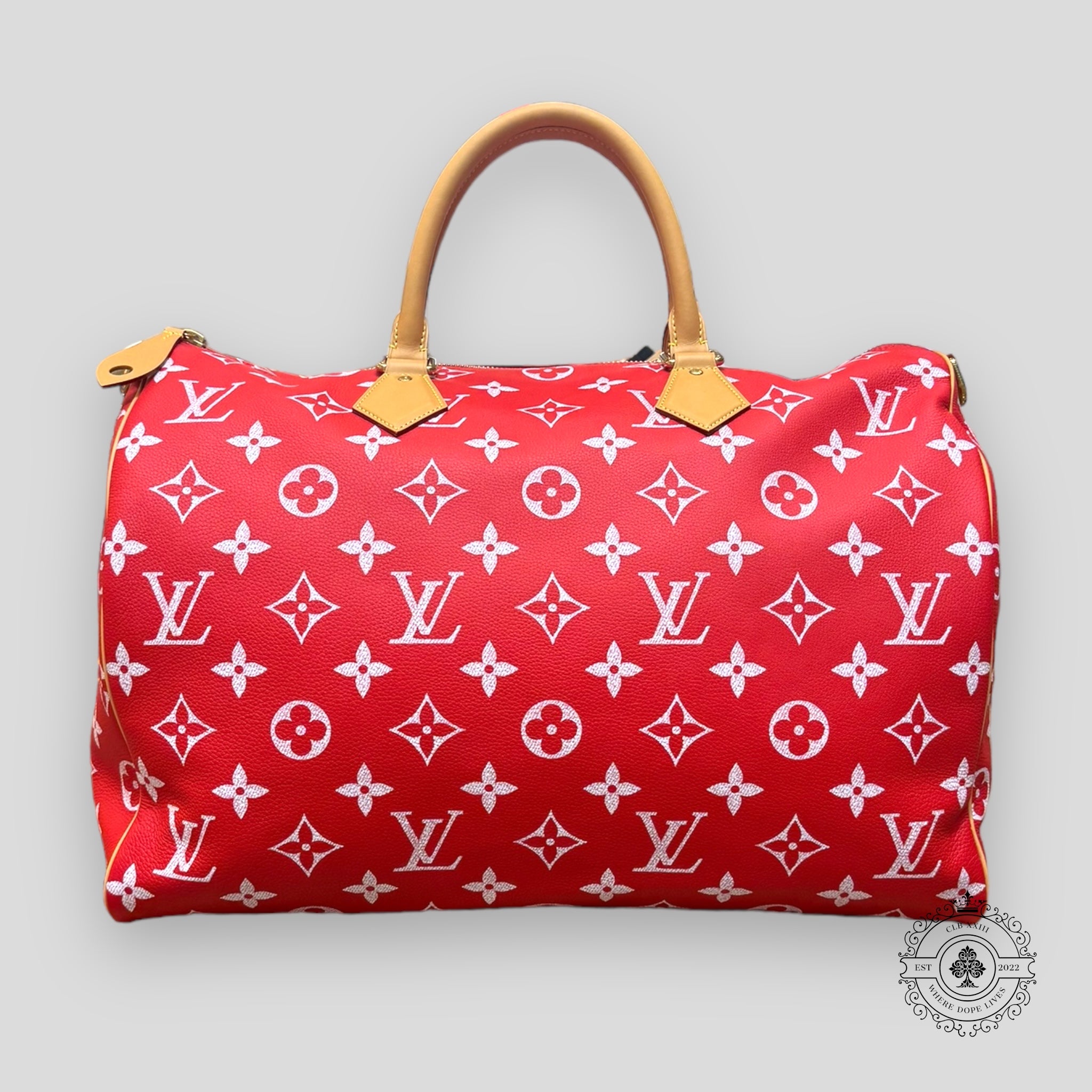 Louis Vuitton Speedy P9 Bandoulière 50 in Red