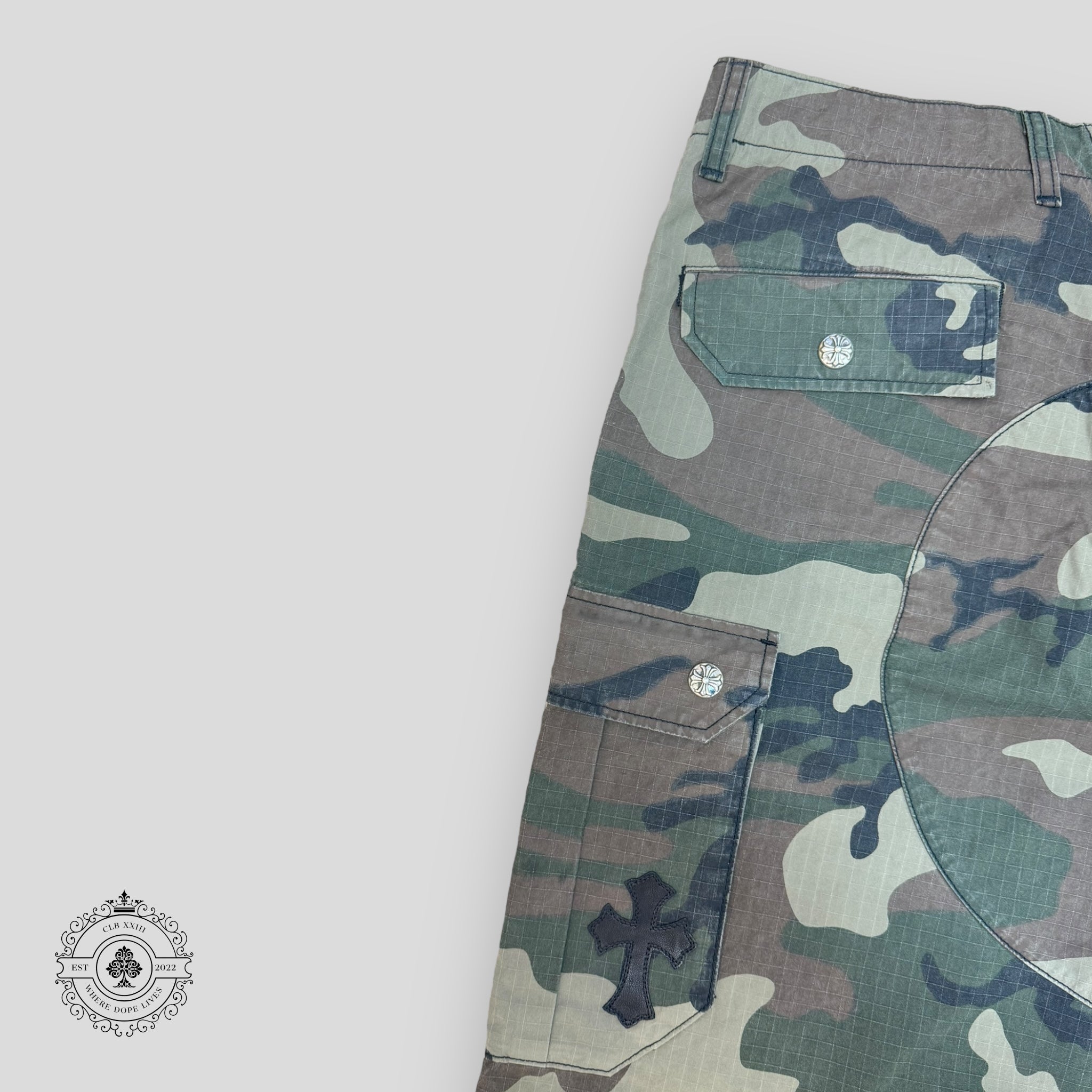 Chrome Hearts Rip Stop Cargo Pants in Camouflage