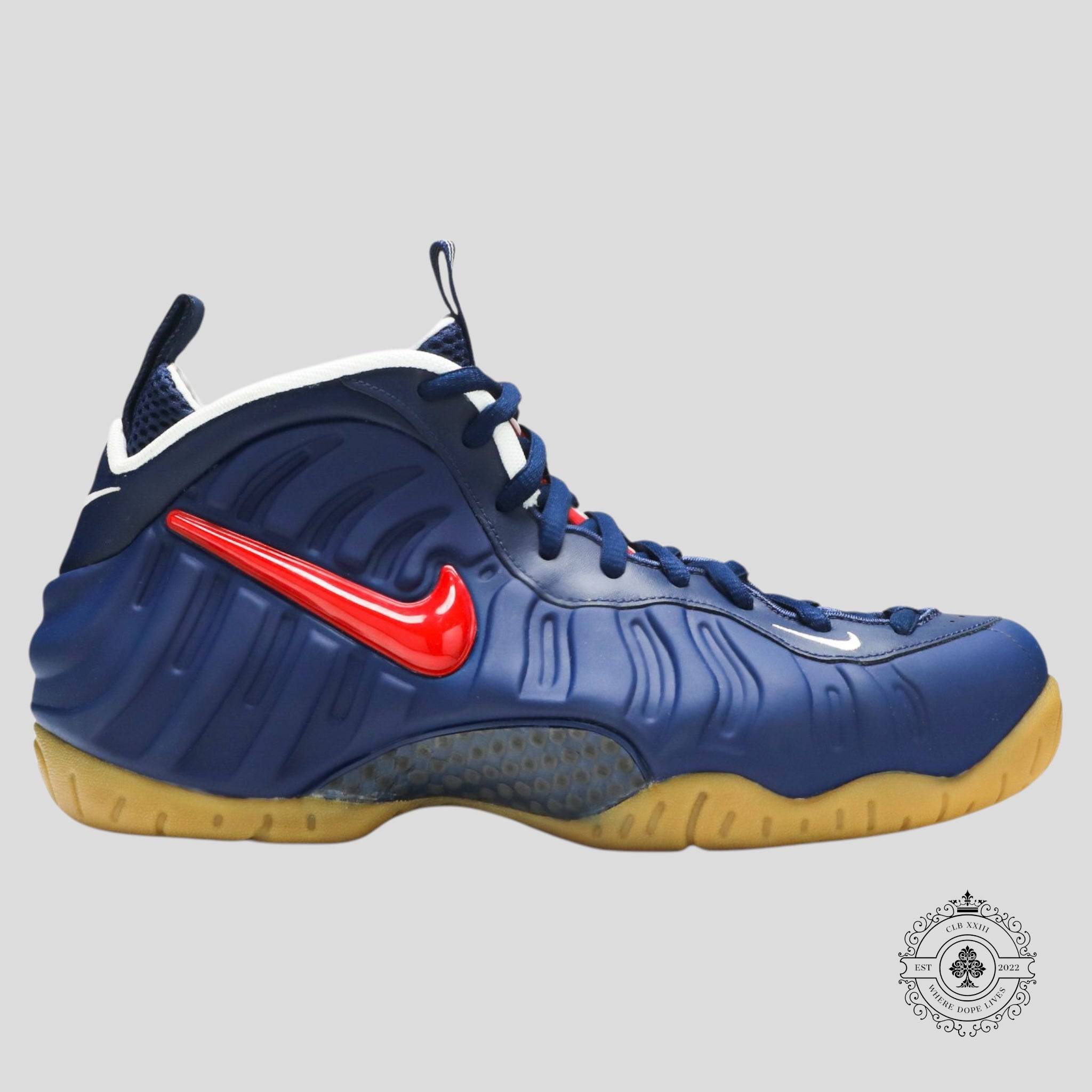 Nike Air Foamposite Pro Blue Void University Red