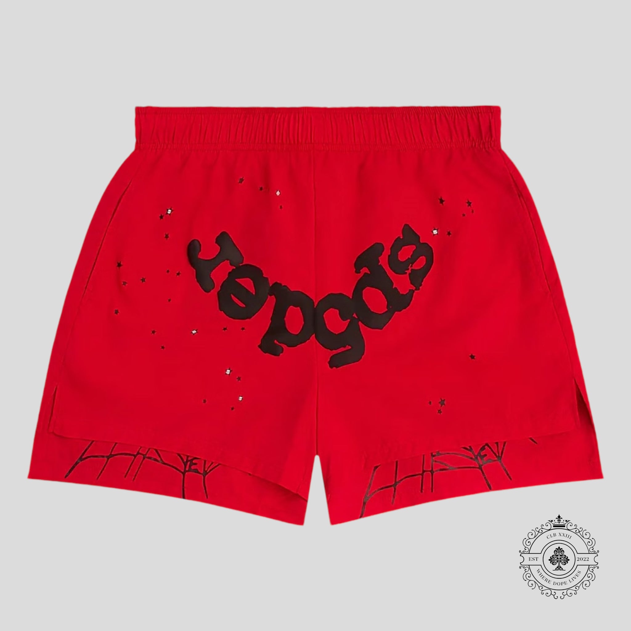 Sp5der OG Web Double Layer Short in Red