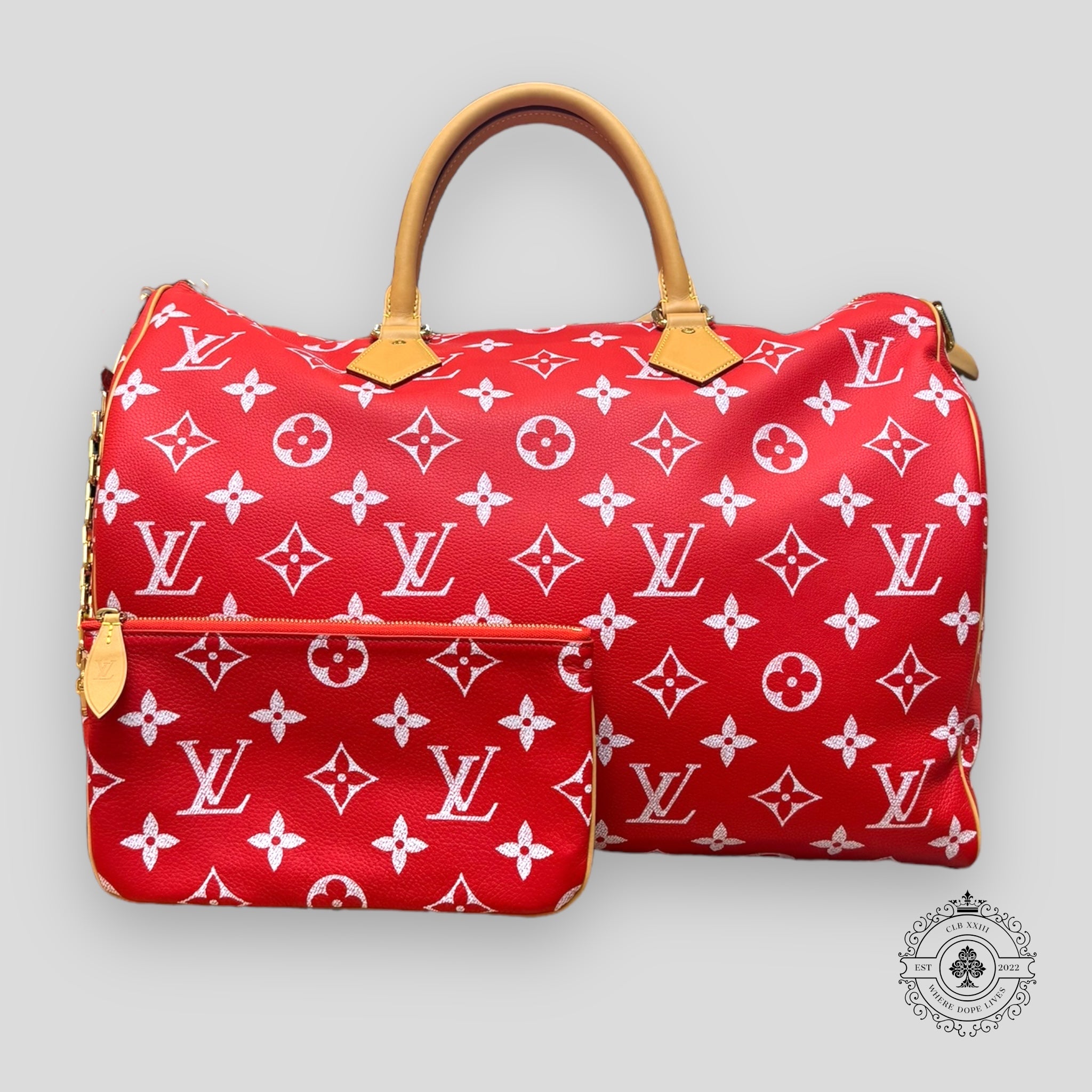 Louis Vuitton Speedy P9 Bandoulière 50 in Red