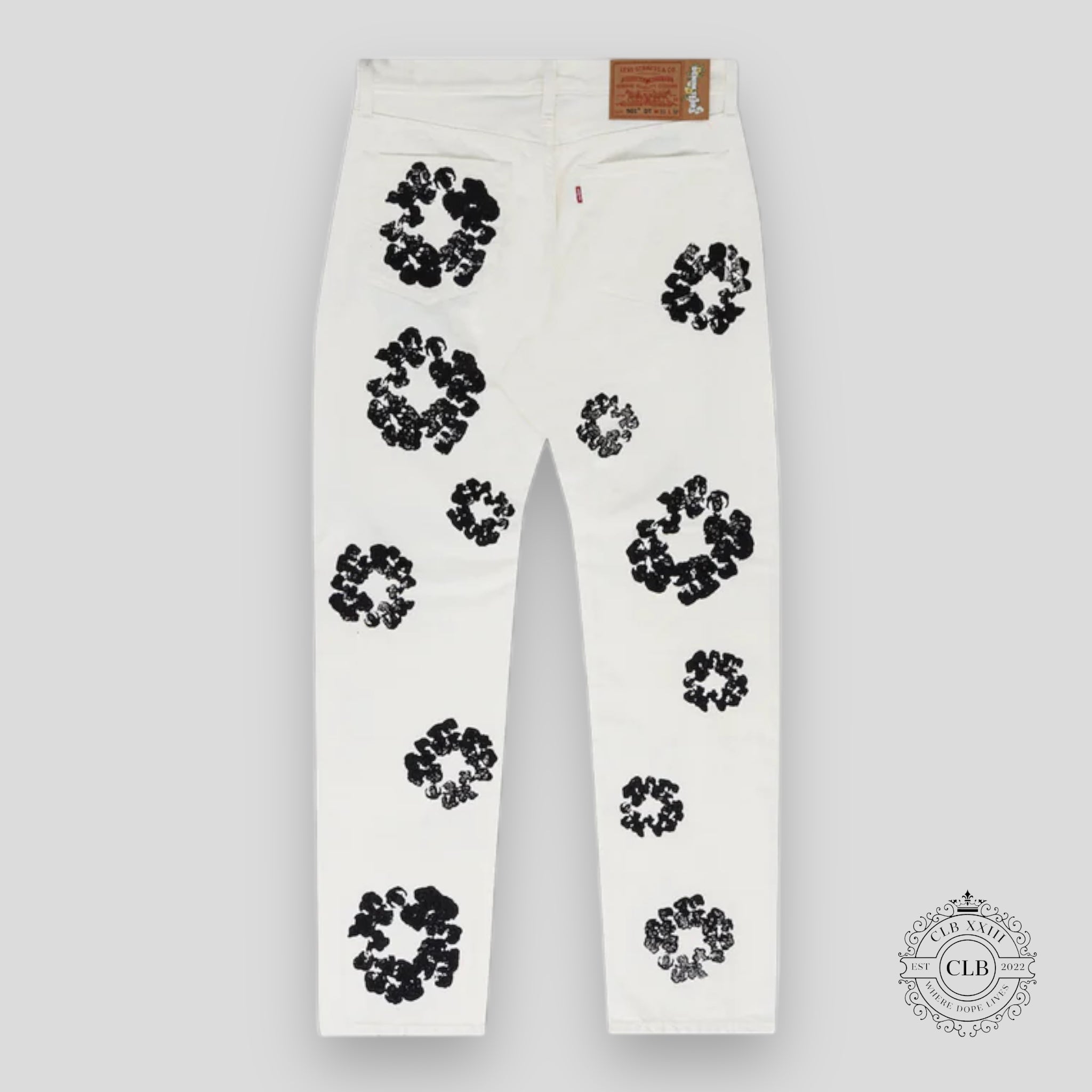 LEVIS X DENIM TEARS COTTON WREATH JEANS - WHITE