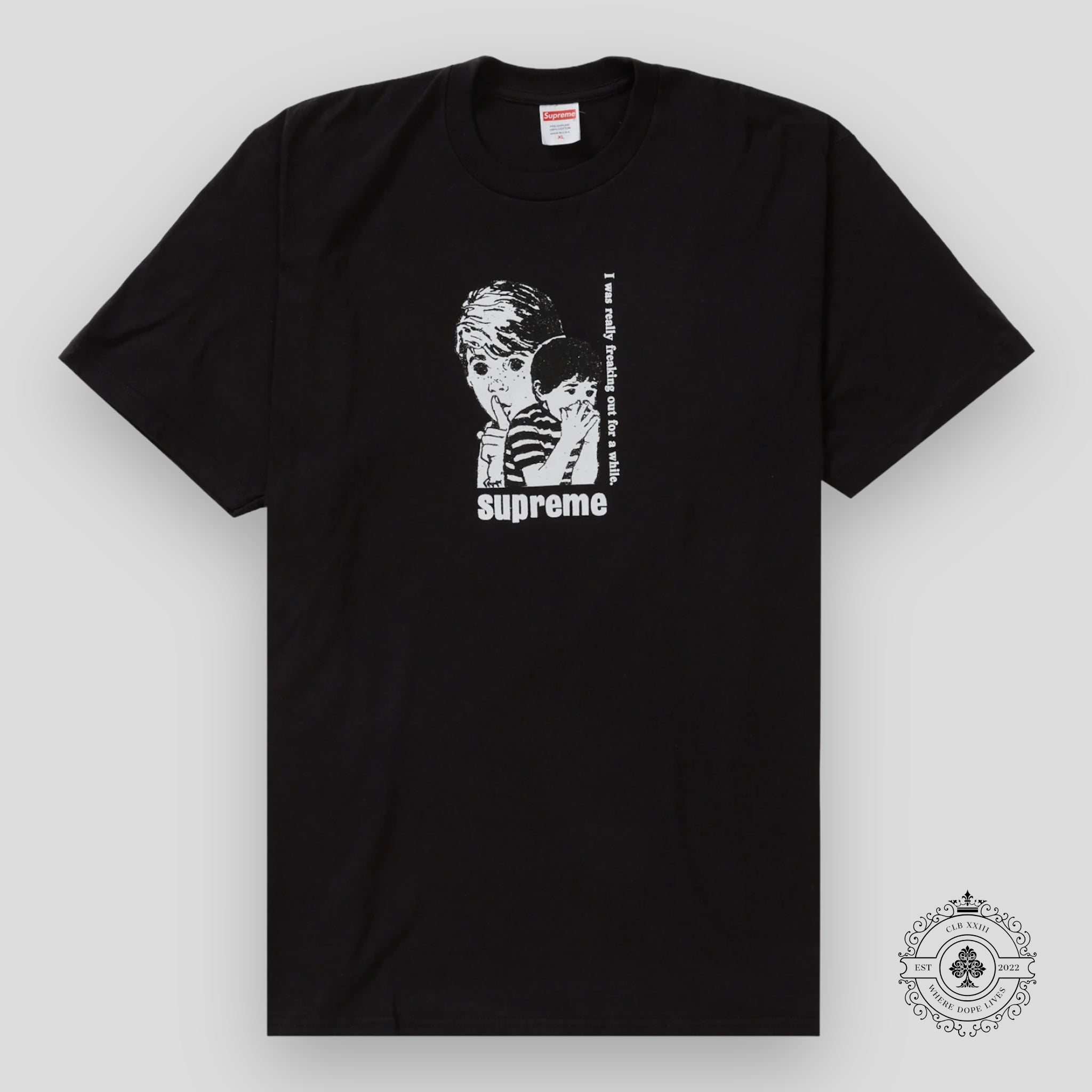 Supreme Freaking Out Tee in Black