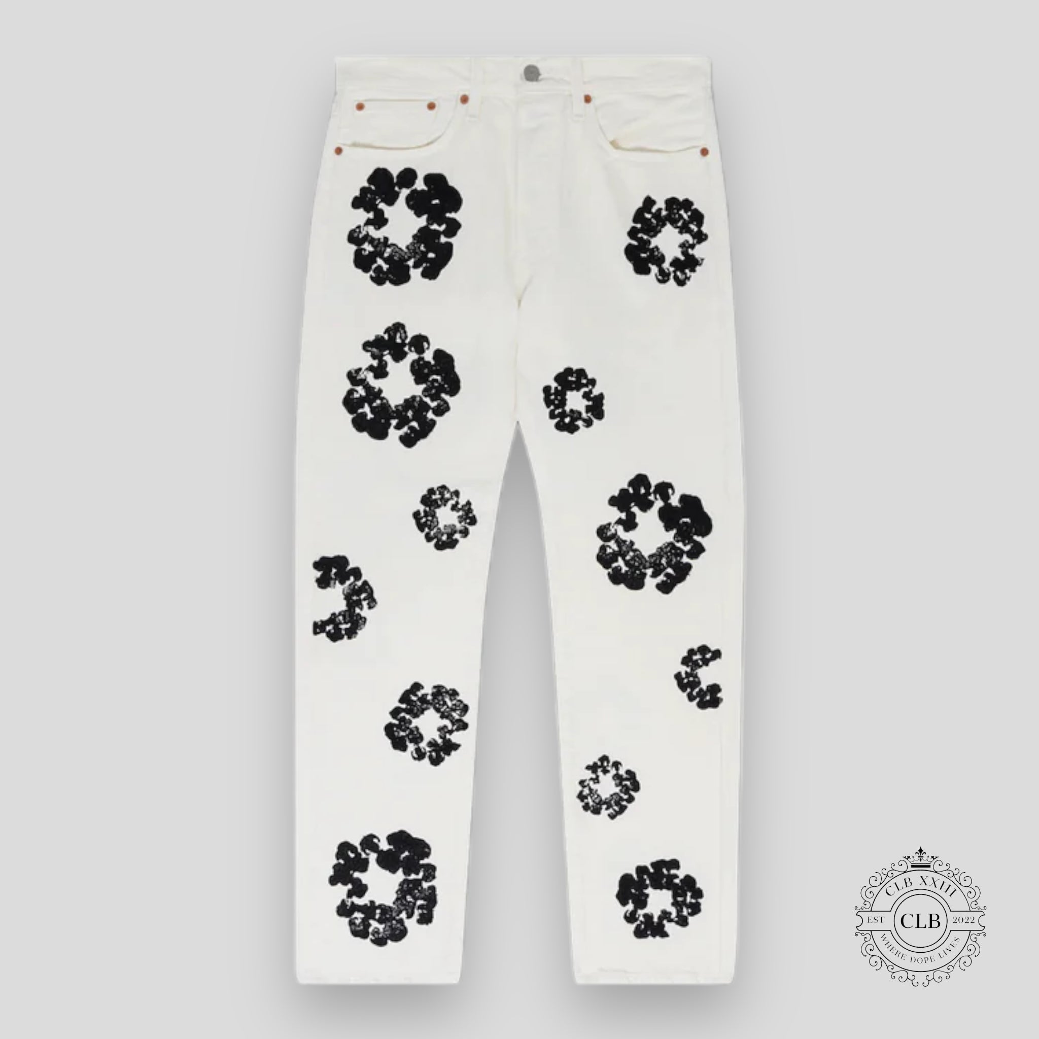 LEVIS X DENIM TEARS COTTON WREATH JEANS - WHITE