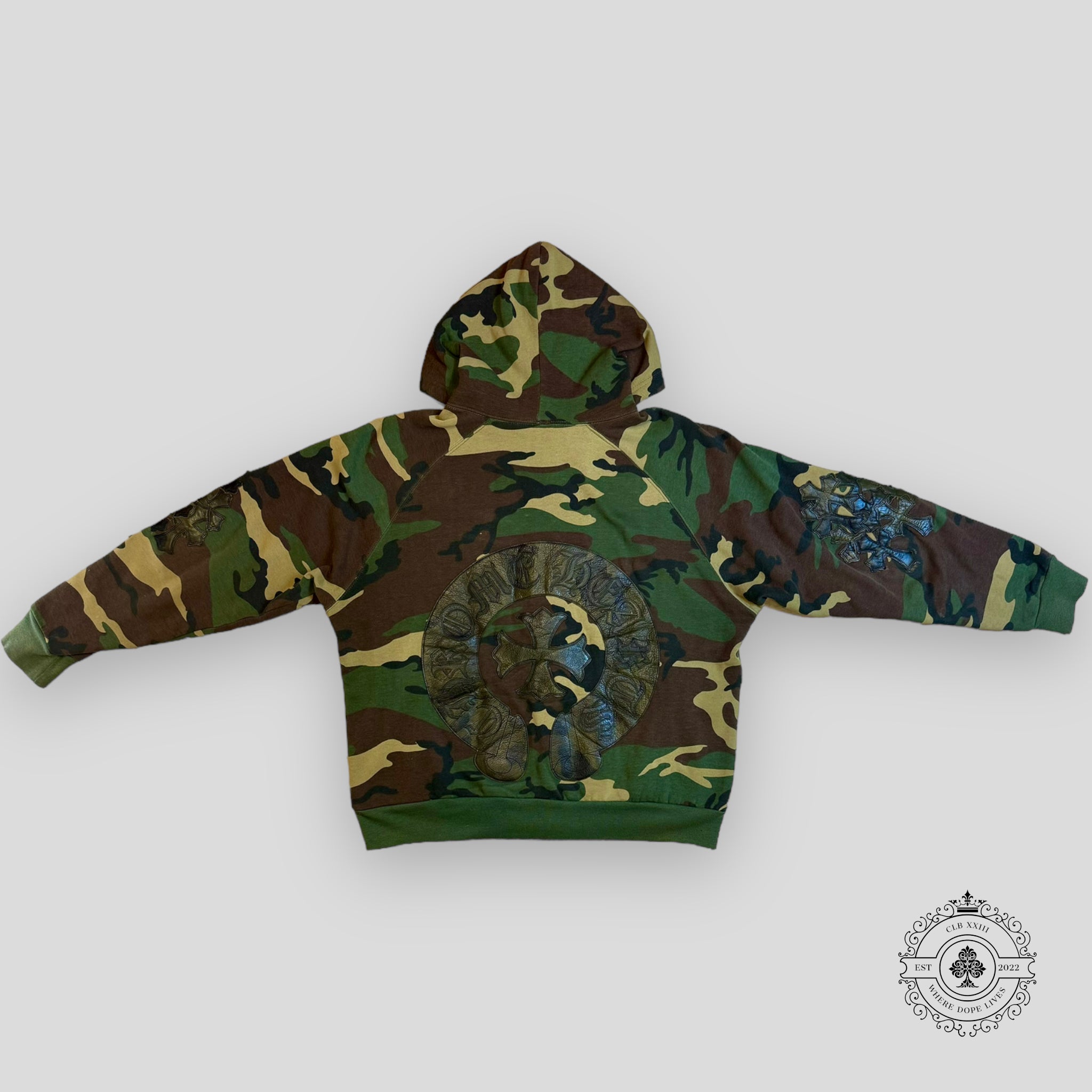 Chrome Hearts Camouflage Cross Patch Thermal Hoodie