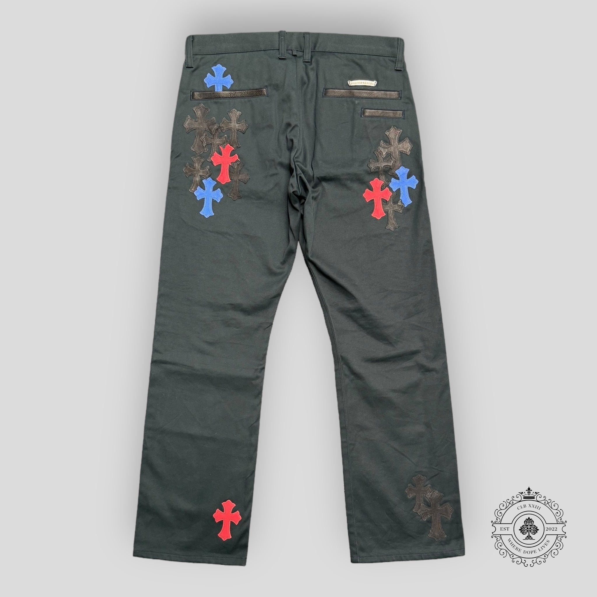 Chrome Hearts Cross Patch Chino Pants in Navy