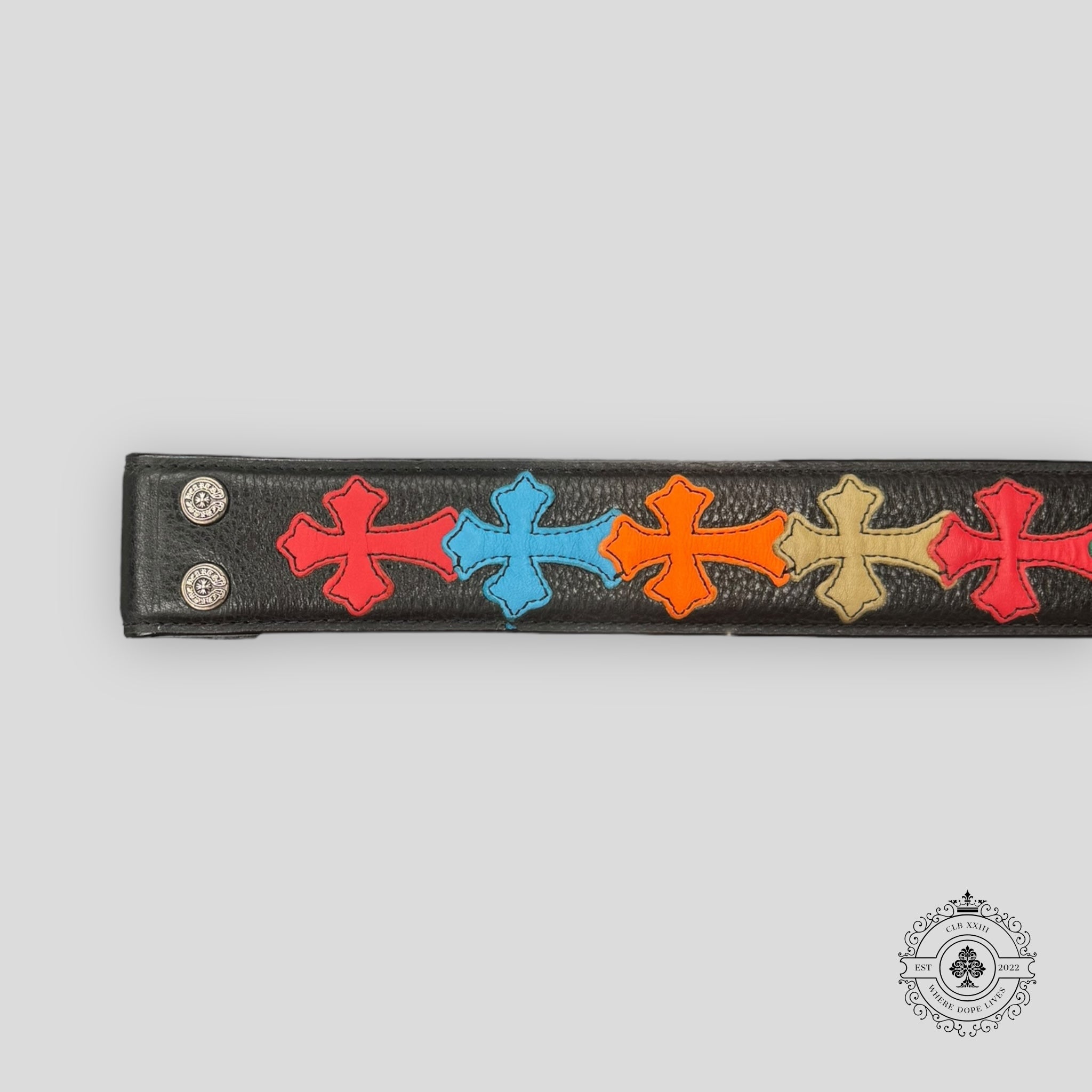 Chrome Hearts Multicolor Cross Patch Belt