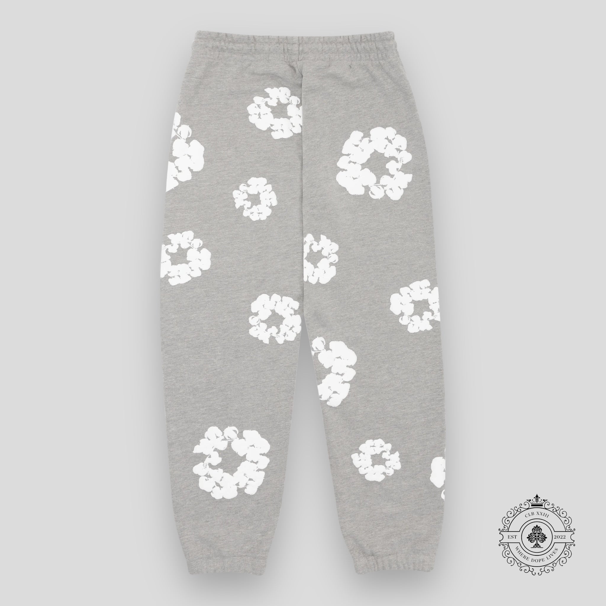 Denim Tears The Cotton Wreath Sweatpants in Grey