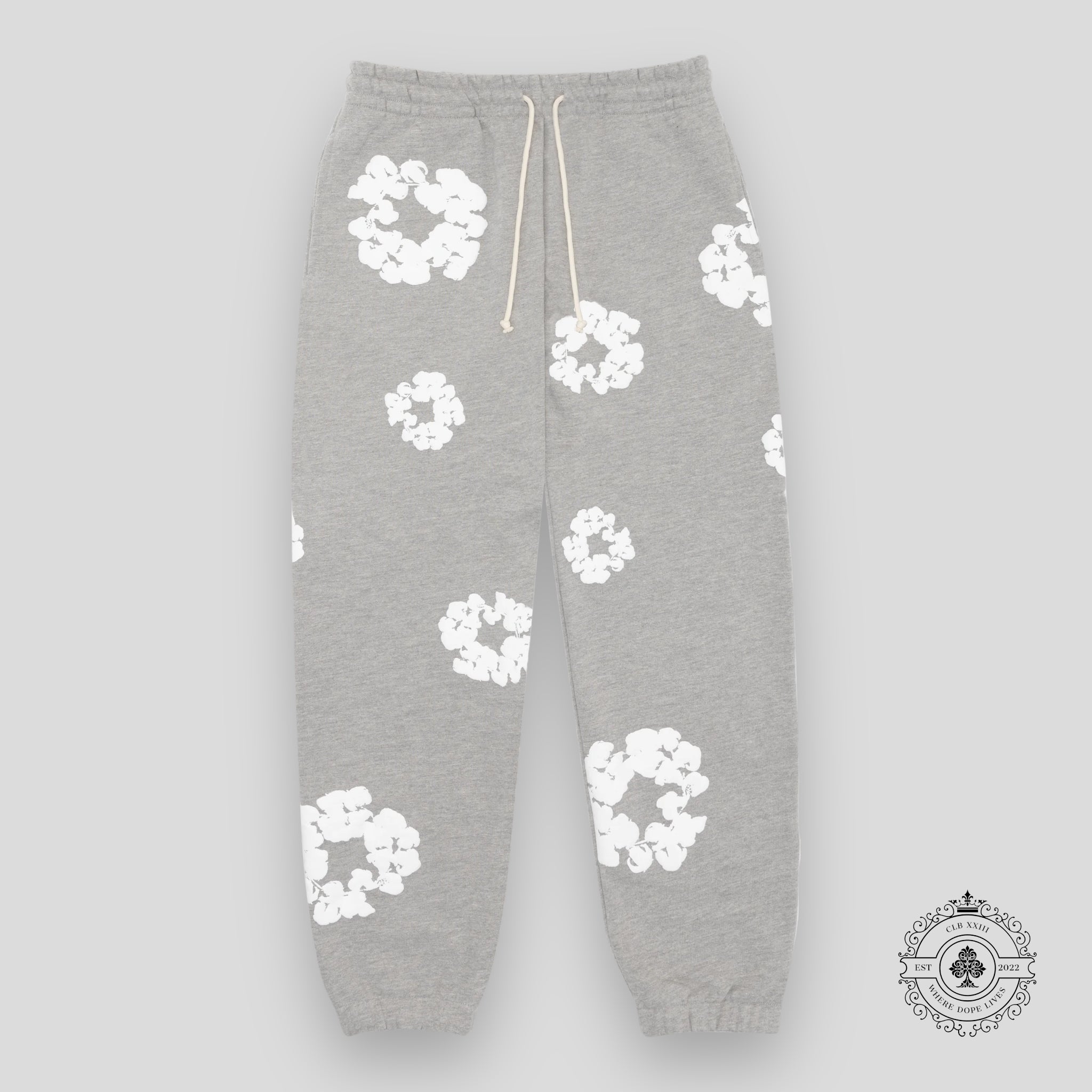 Denim Tears The Cotton Wreath Sweatpants in Grey