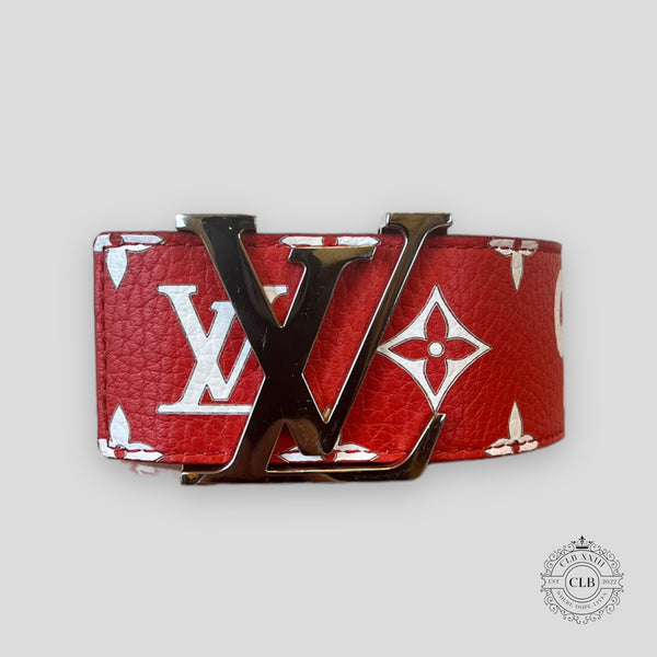 X Supreme Monogram 40mm Lv Initiales Belt 90 38 Red