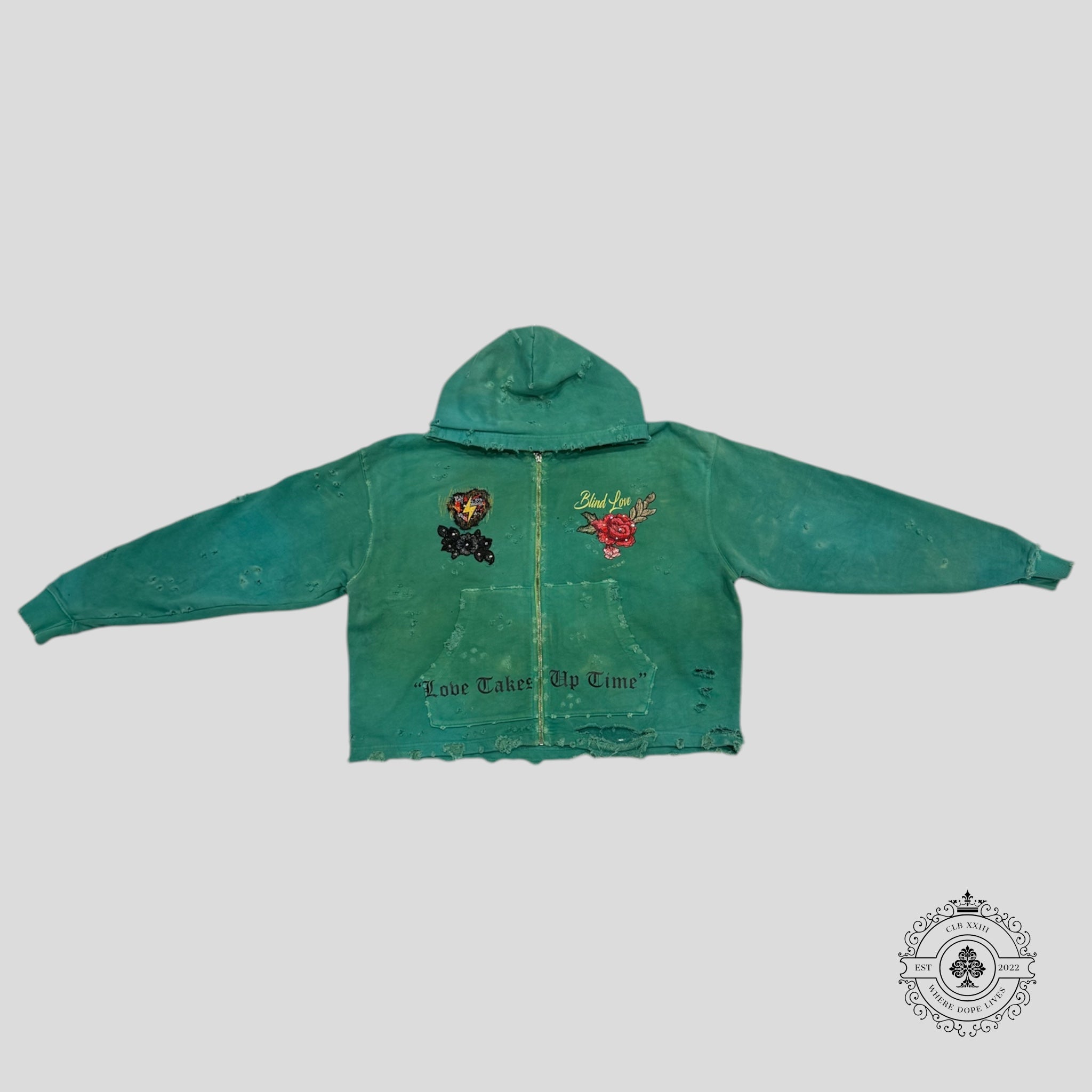 Blind Love Garment Dyed Sample Jacket in Green