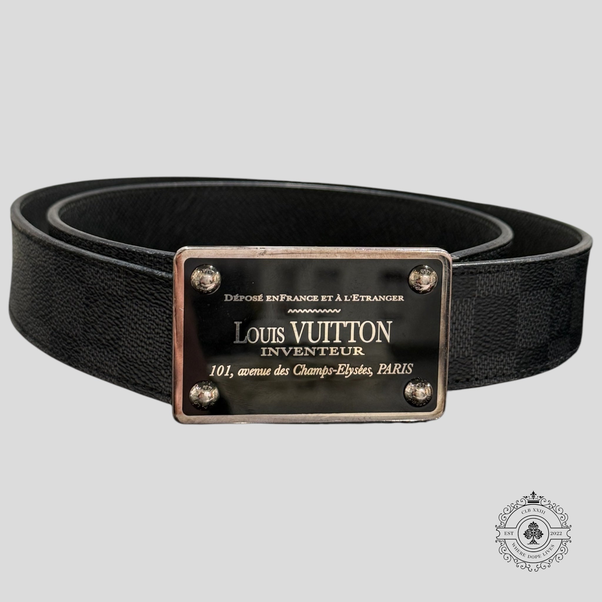 Louis Vuitton Inventor Belt in Black