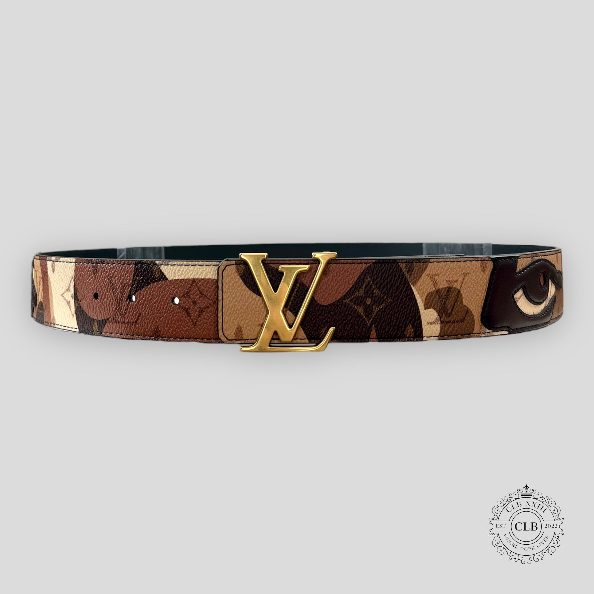 LOUIS VUITTON LV INITIALS PORTRAIT 40MM REVERSIBLE BELT - BROWN