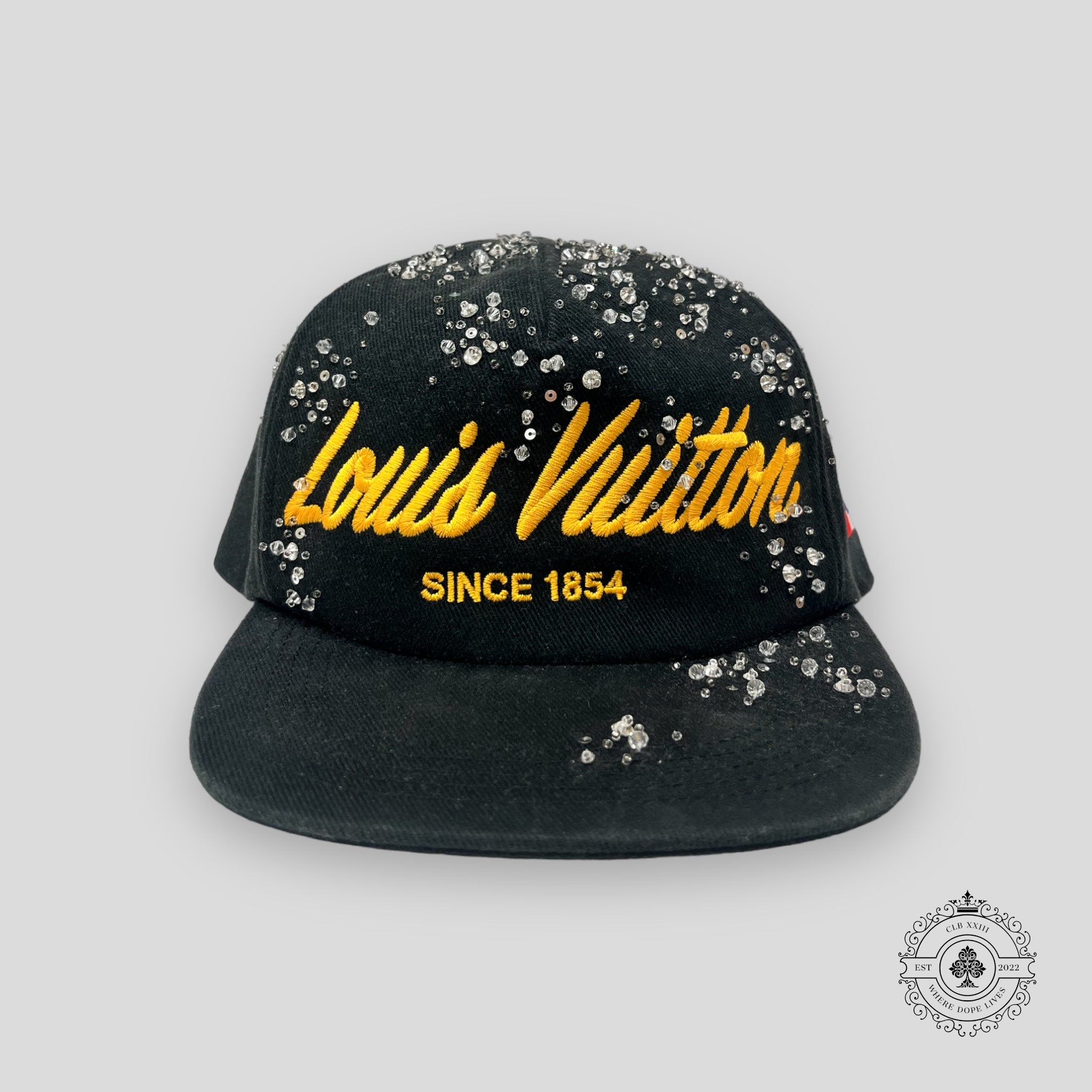 Louis Vuitton Script Crystals Cap in Black