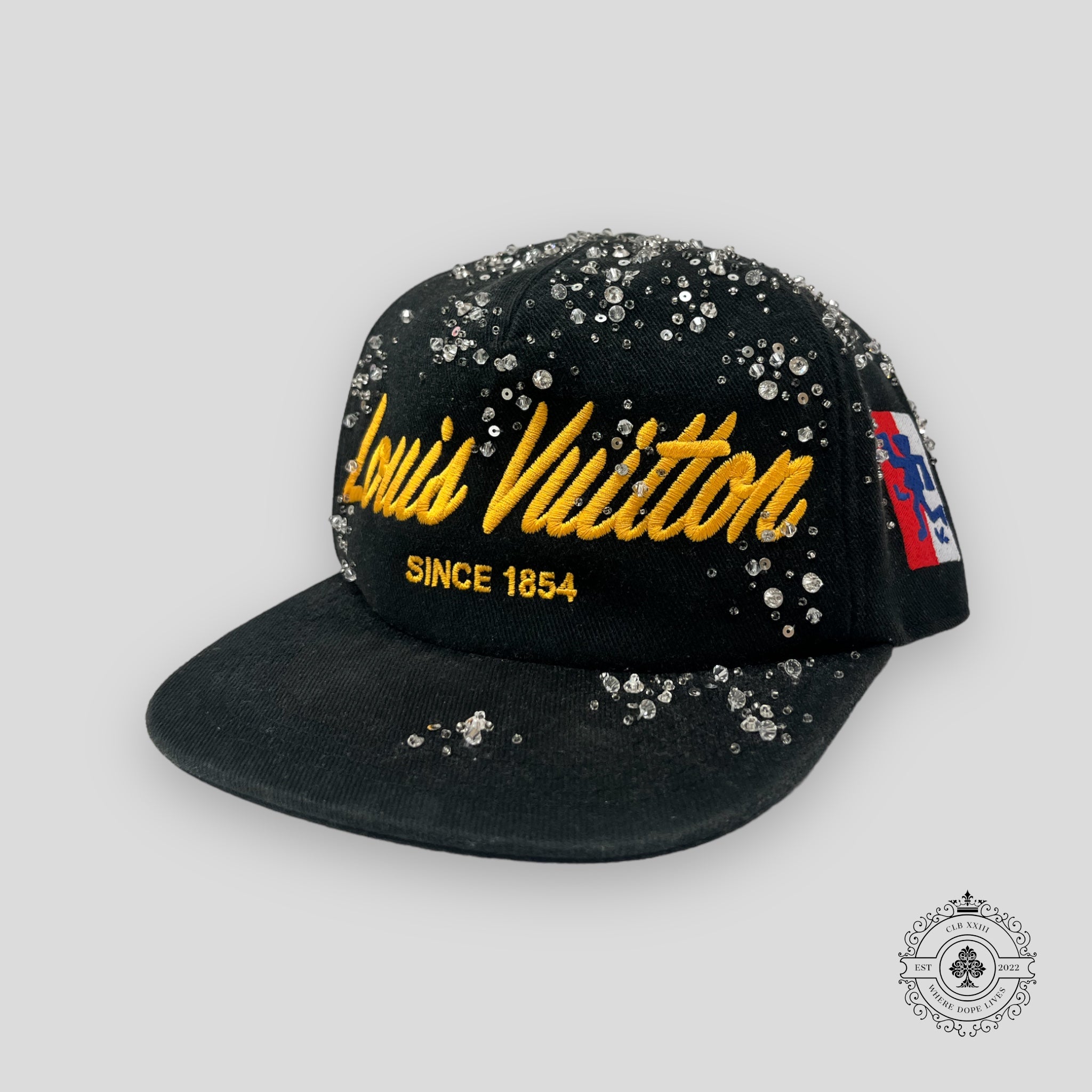 Louis Vuitton Script Crystals Cap in Black