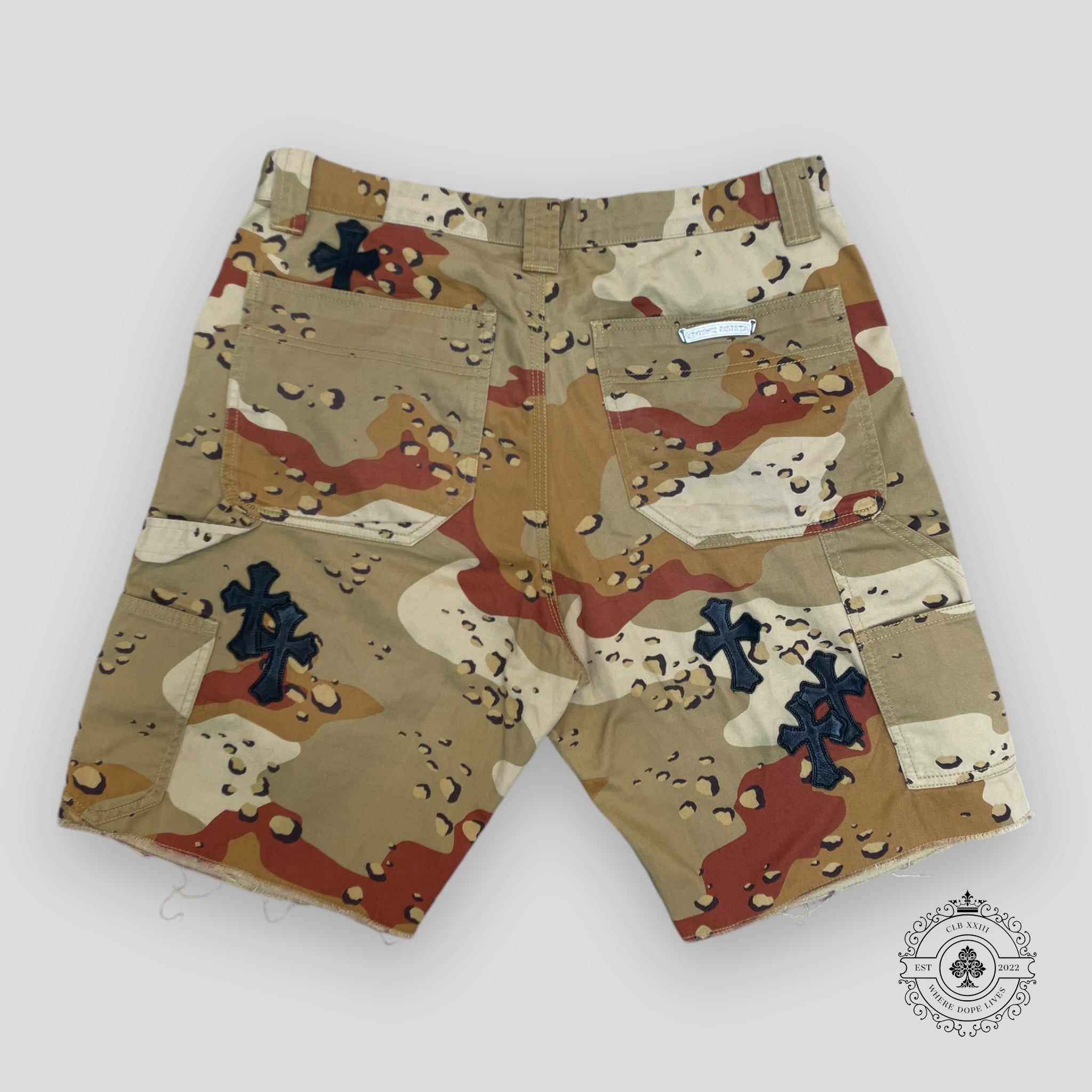 Chrome Hearts Sex Records Shorts in Desert Tan