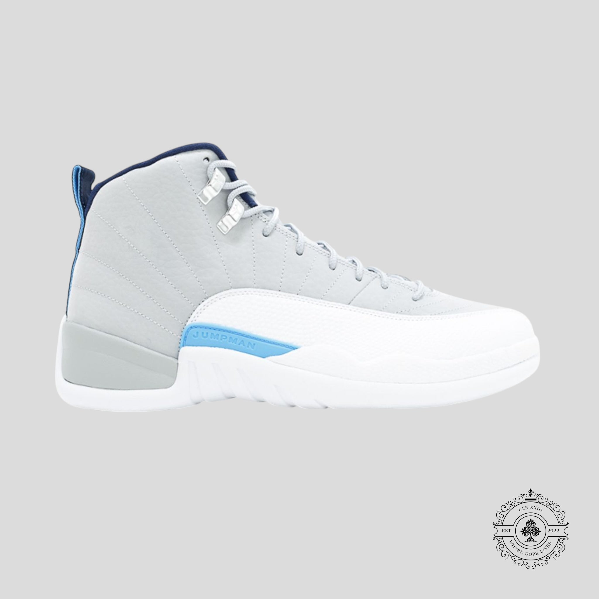 Air Jordan 12 Retro Grey University Blue