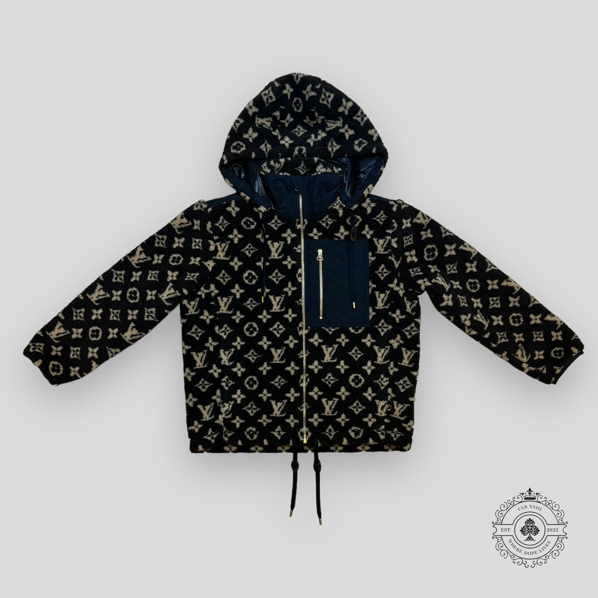 Louis Vuitton Monogram Fleece Parka Brown