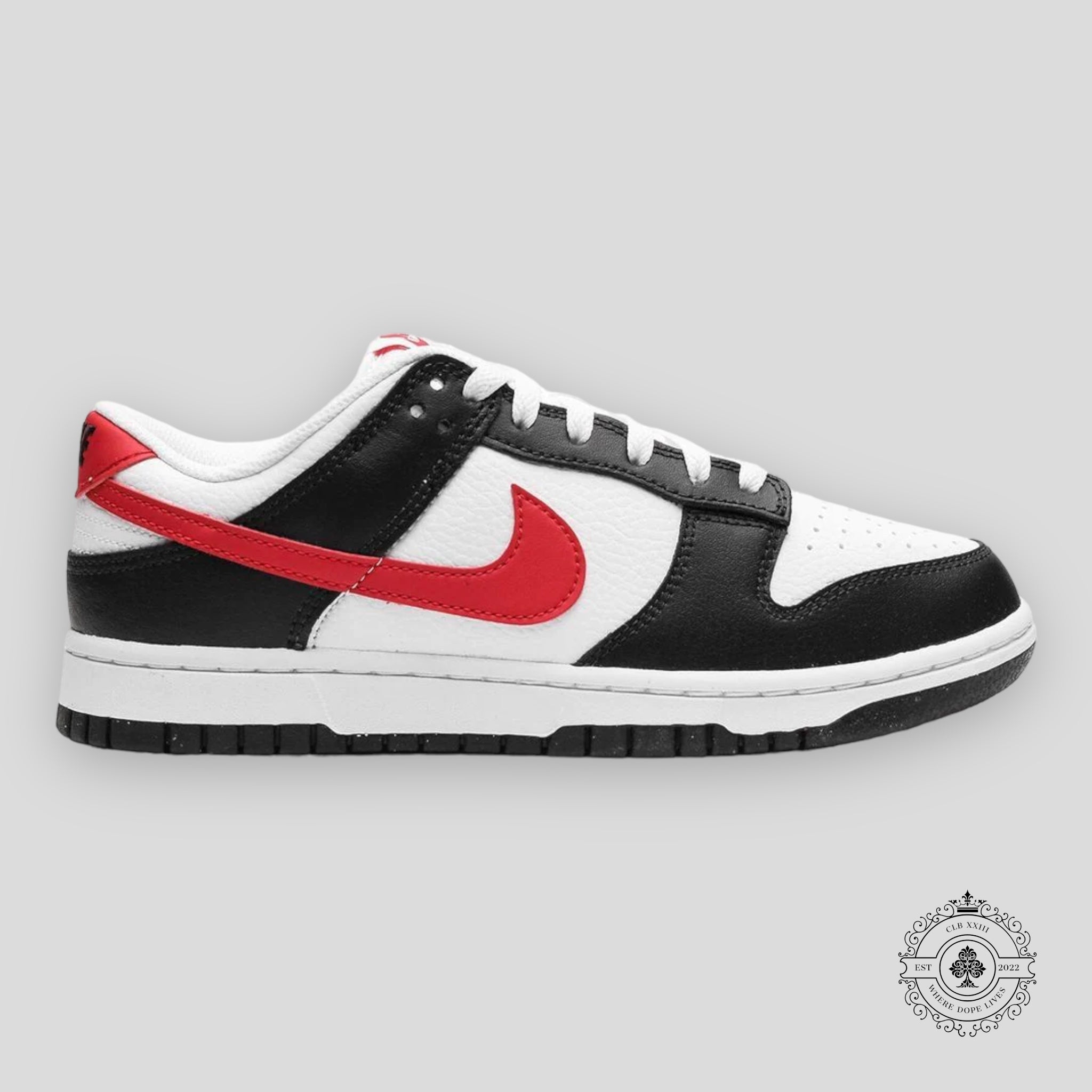 Nike Dunk Low Retro “Red Swoosh Panda”