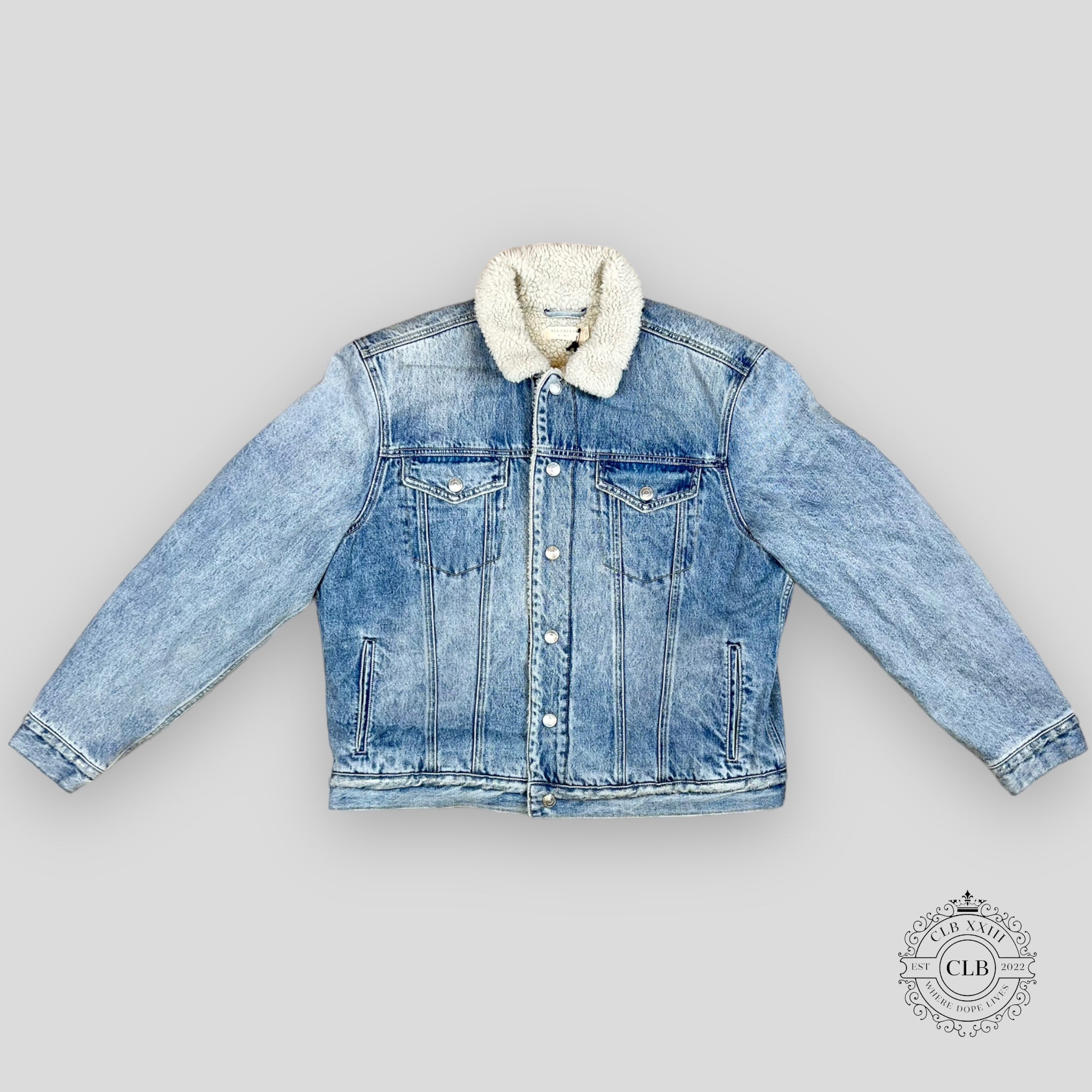 All Saints Ilkley Denim Jacket in Indigo