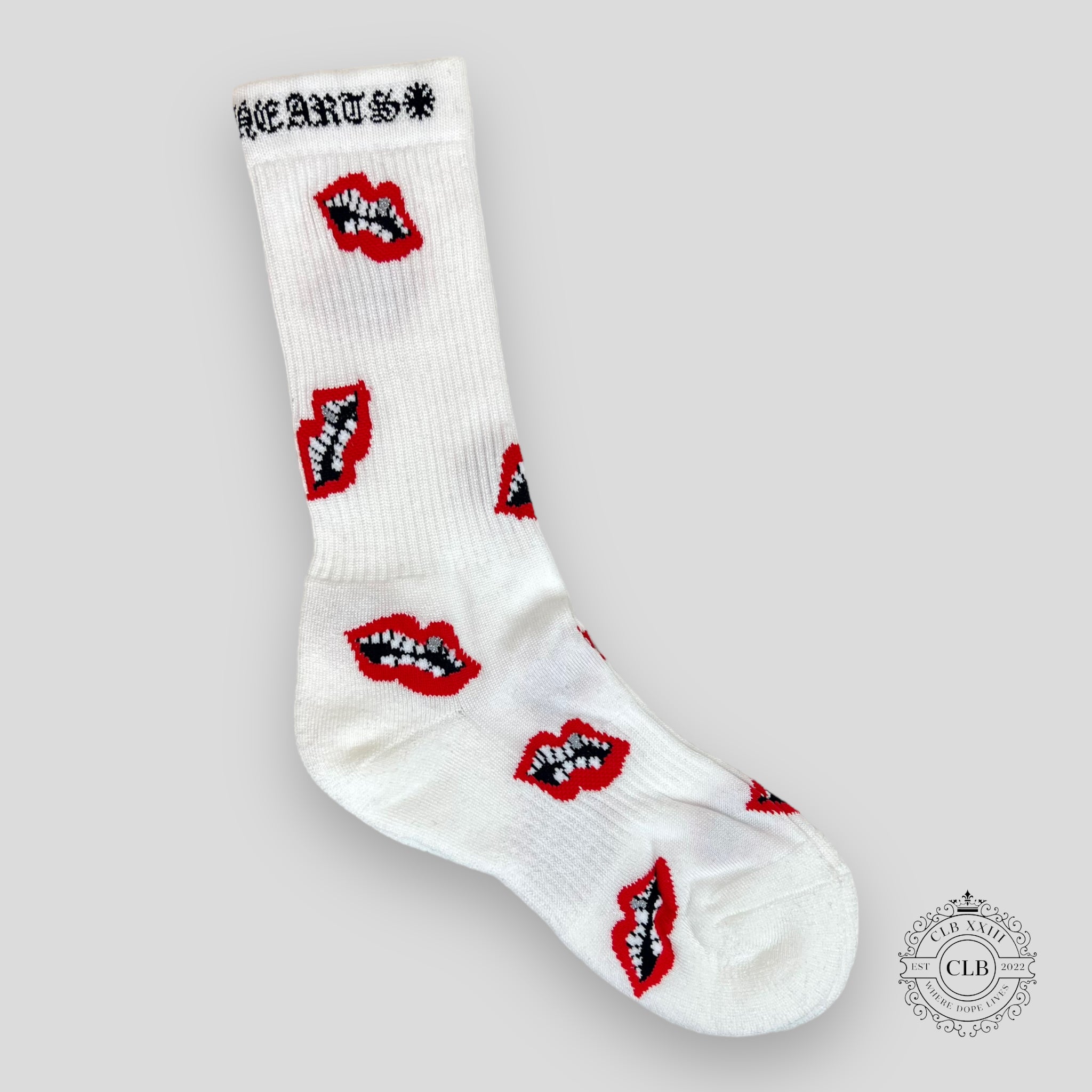 CHROME HEARTS CHOMPER SOCKS - WHITE