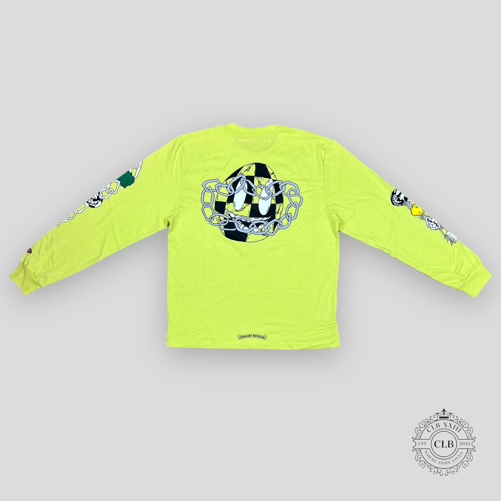 CHROME HEARTS MATTY BOY LONG SLEEVE TEE - LIME GREEN