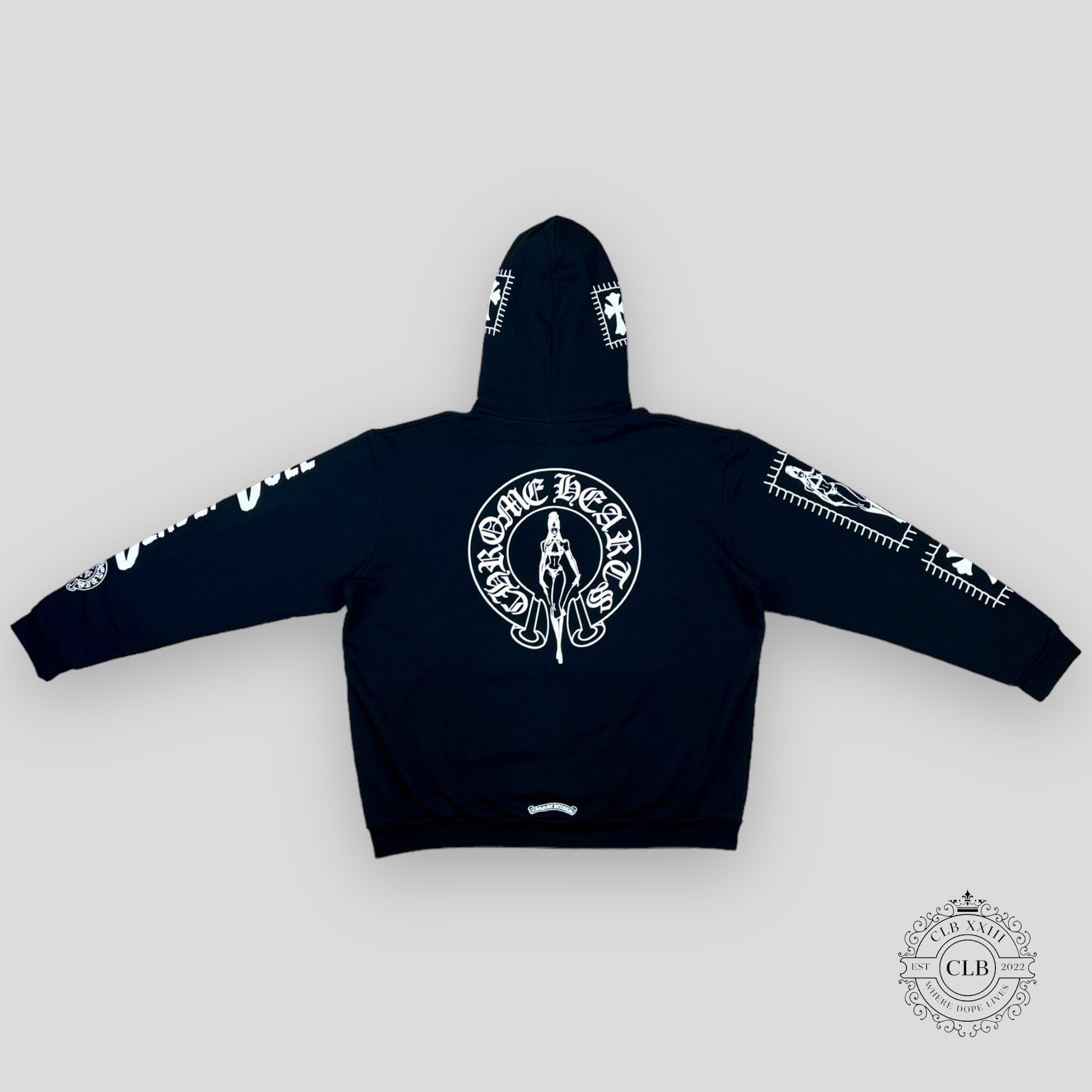 CHROME HEARTS DEADLY DOLL HOODIE - BLACK