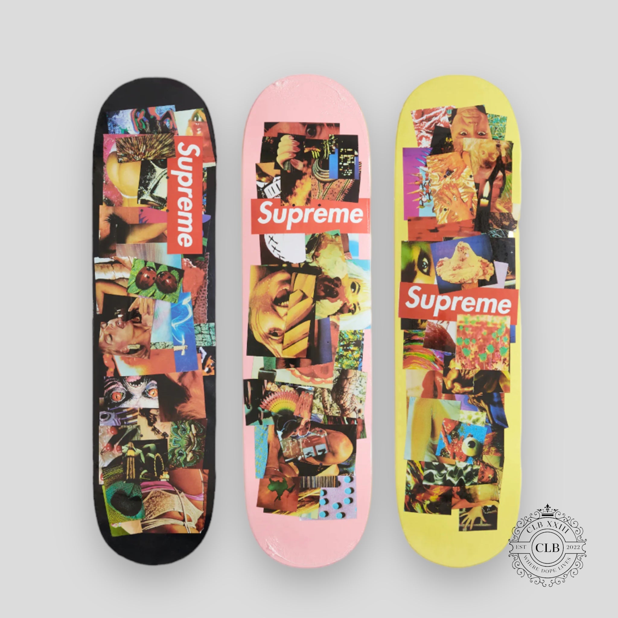 SUPREME STACK SKATEBOARD DECK SET