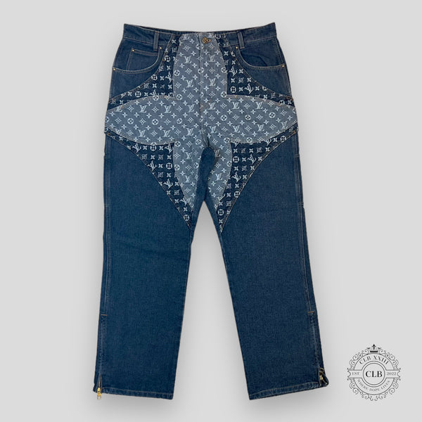 Louis Vuitton Damier Wool Workwear Pants Storm Blue. Size 48