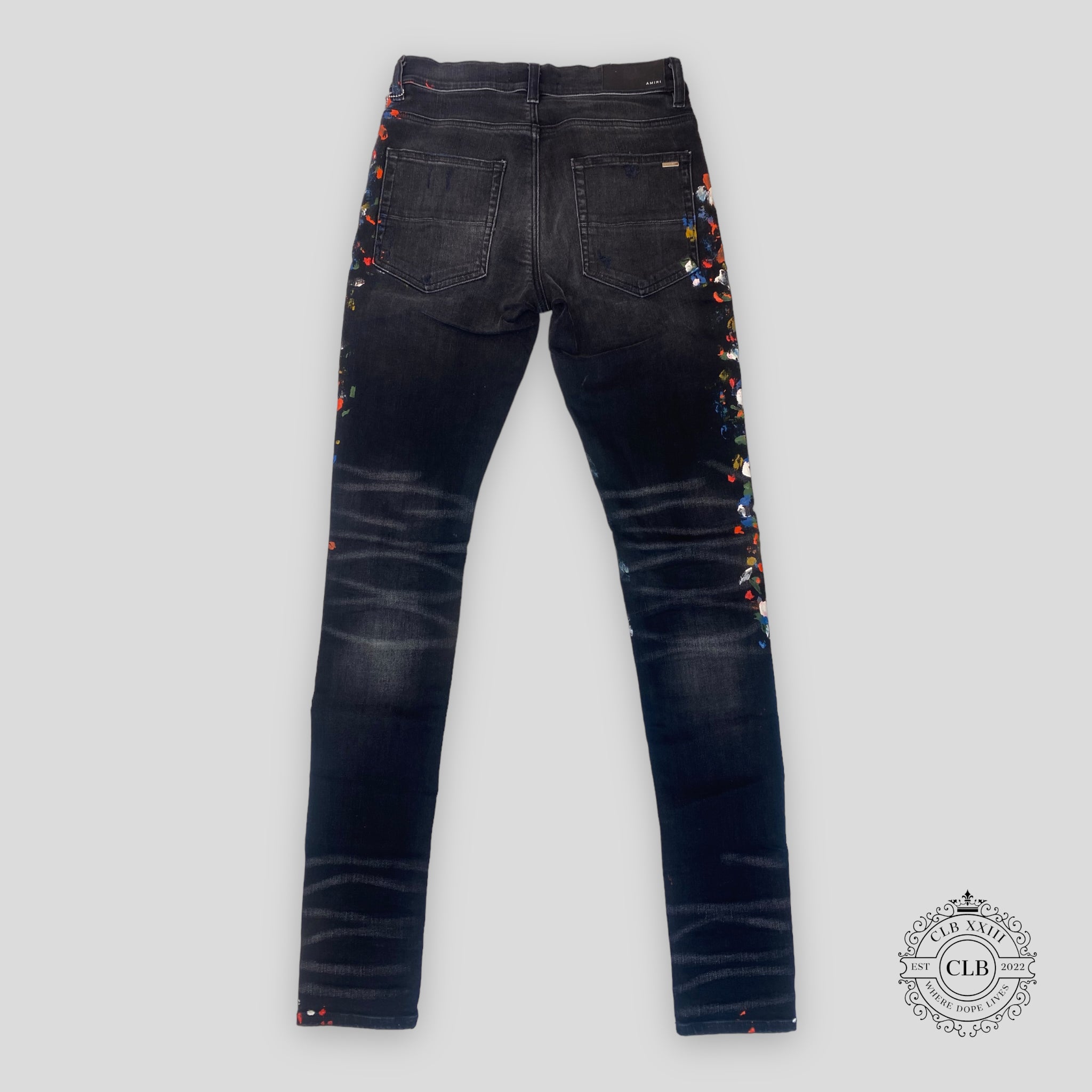 AMIRI SKINNY PAINTER JEANS - AGED BLACK