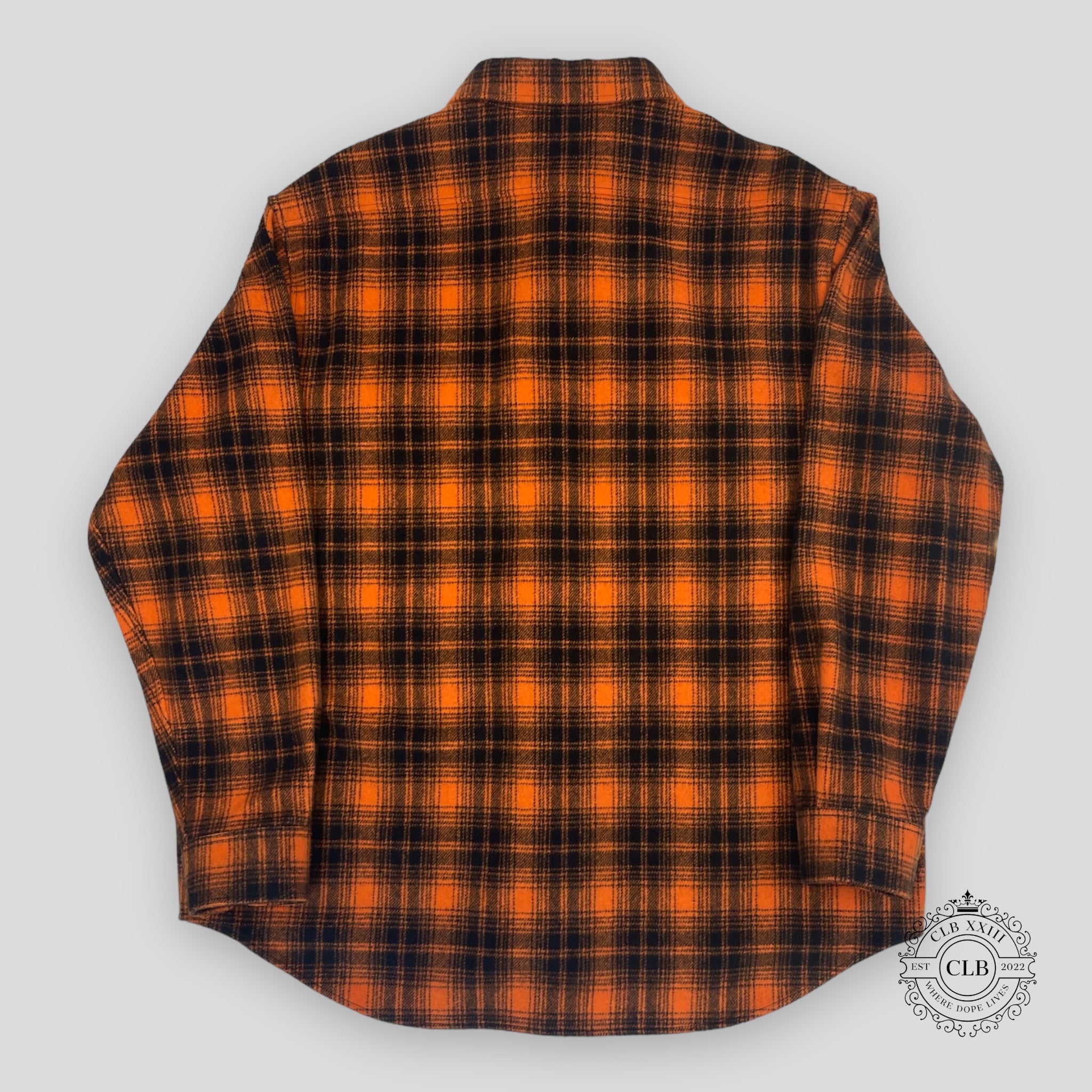 Celine Loose Shirt in Checked Wool Orange