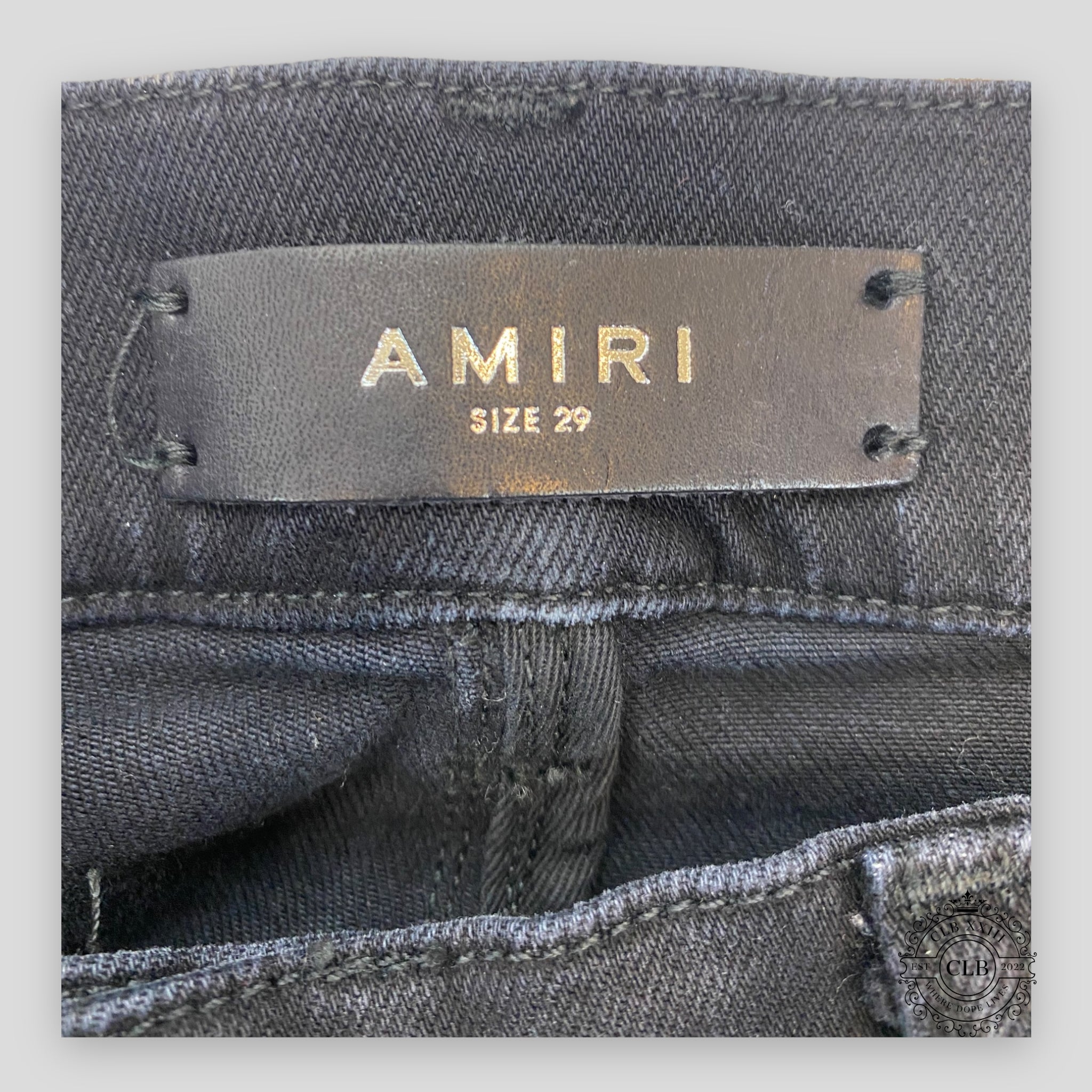 AMIRI MX1 PLAID JEANS - AGED BLACK/BLUE