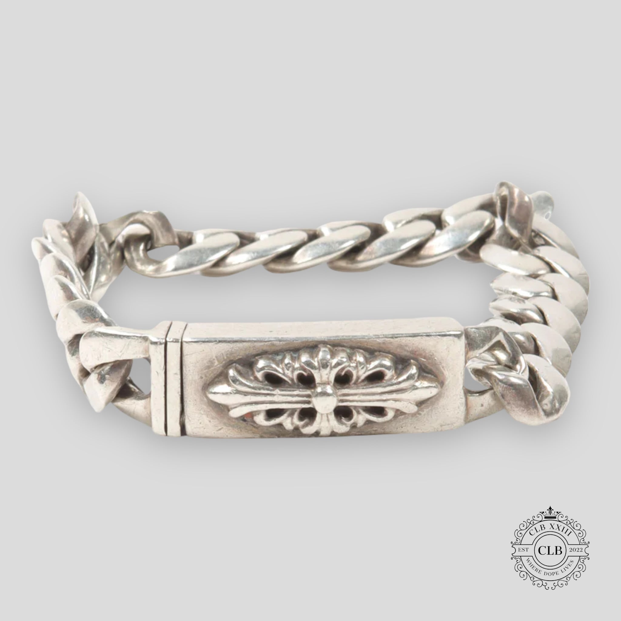 CHROME HEARTS FLEUR PLATE BRACELET