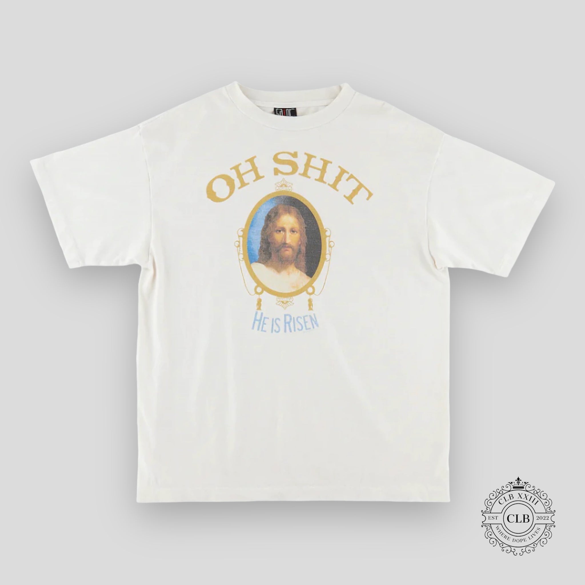 SAINT MICHAEL OH SHIT T-SHIRT - WHITE