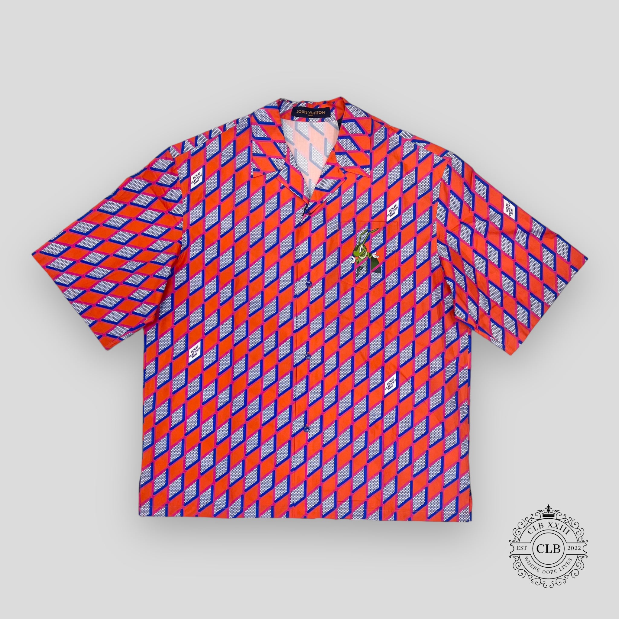 LOUIS VUITTON DIAMOND DAMIER CRICKET SHIRT