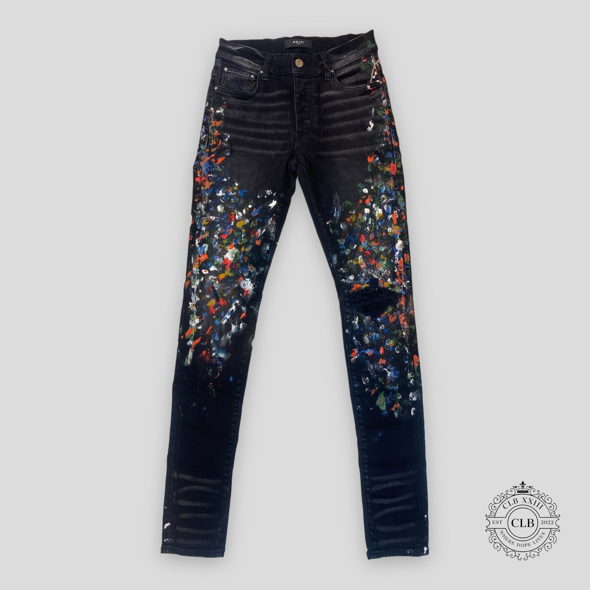 AMIRI SKINNY PAINTER JEANS - AGED BLACK