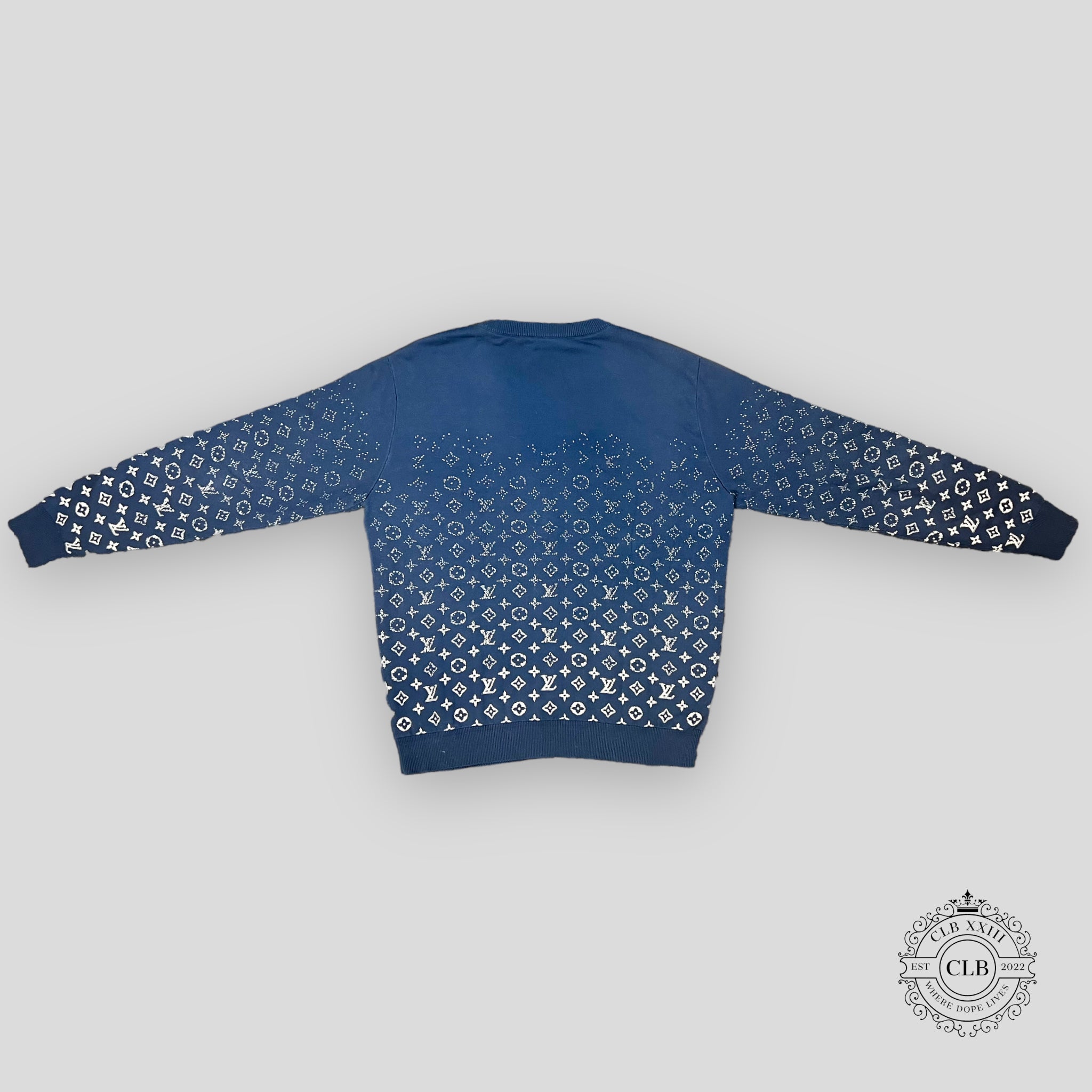 LOUIS VUITTON MONOGRAM GRADIENT SWEATSHIRT - NAVY