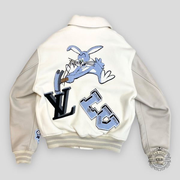 Louis Vuitton White & Blue Bunny Varsity Jacket