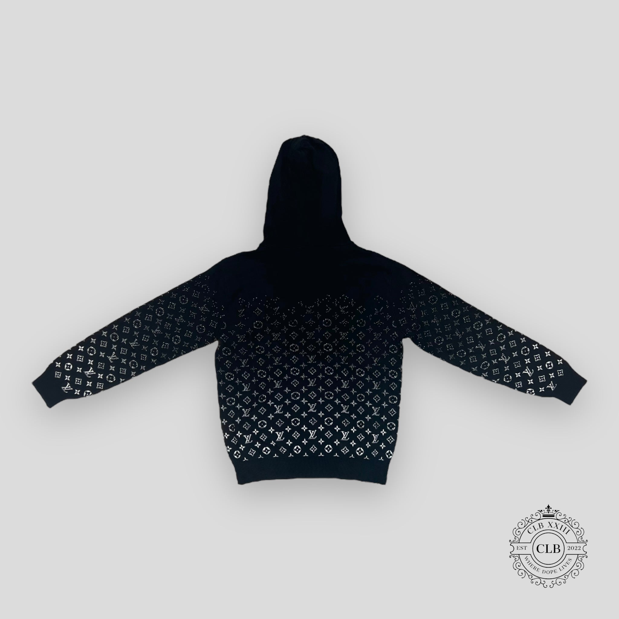 LOUIS VUITTON MONOGRAM DEGRADE HOODIE - BLACK