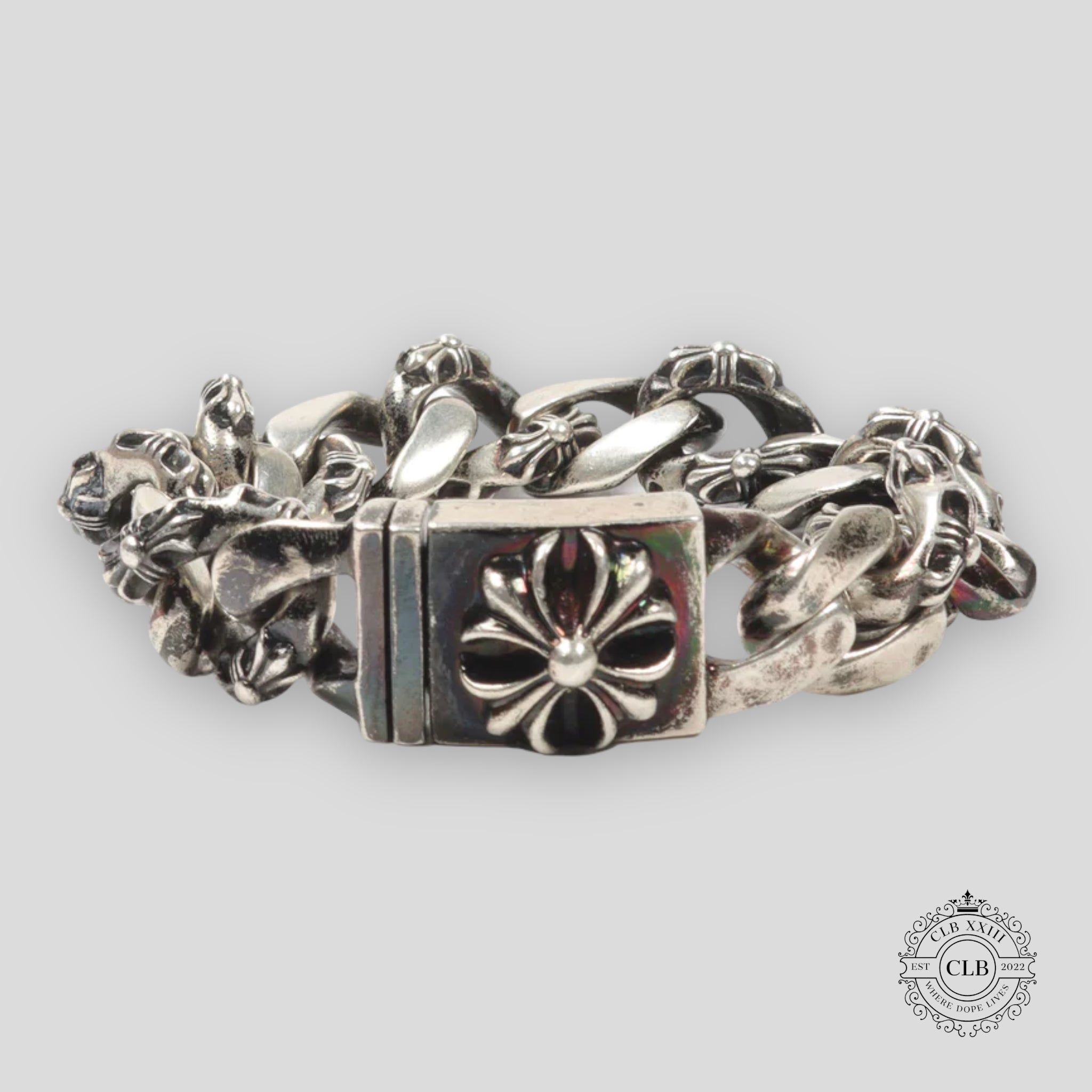 CHROME HEARTS FLEUR LINKS BRACELET