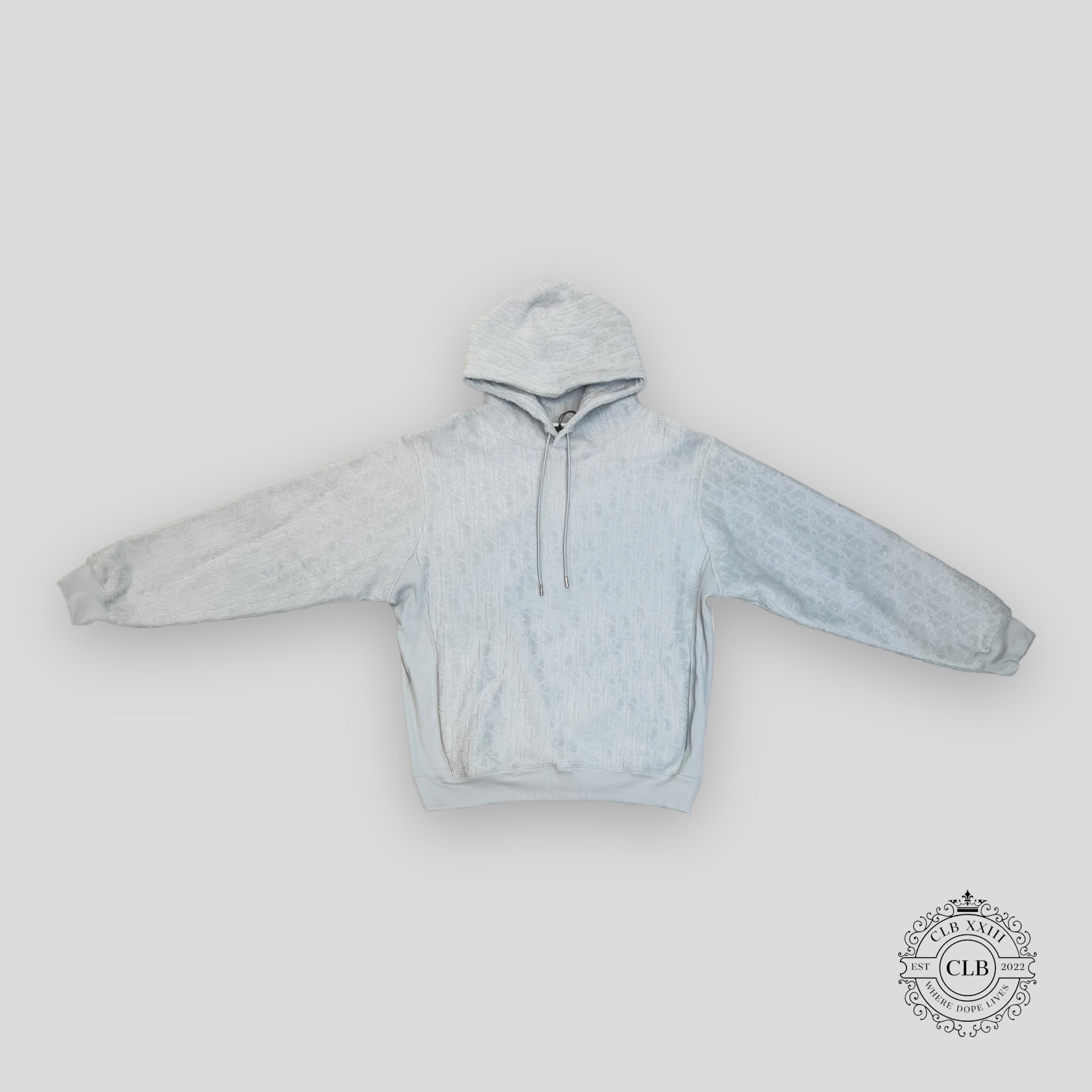 DIOR OBLIQUE HOODIE- BLUE