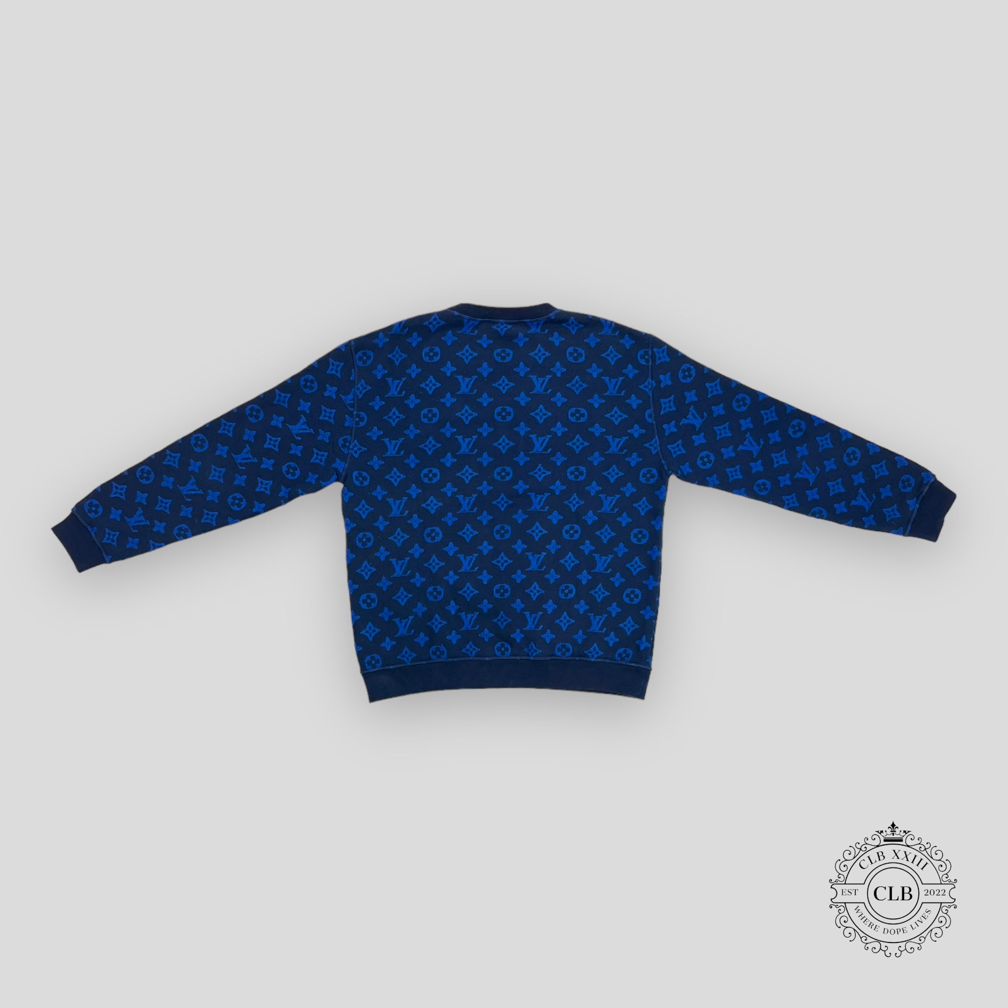 Louis Vuitton Monogram Crewneck Sweater in Royal Blue