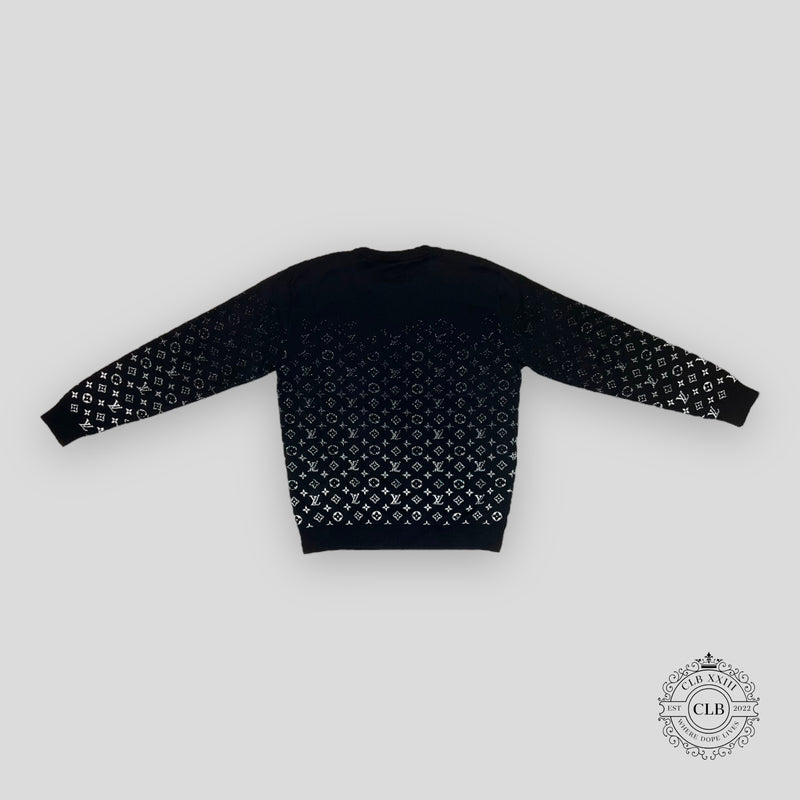 Louis Vuitton Gradient Monogram Sweater In Black