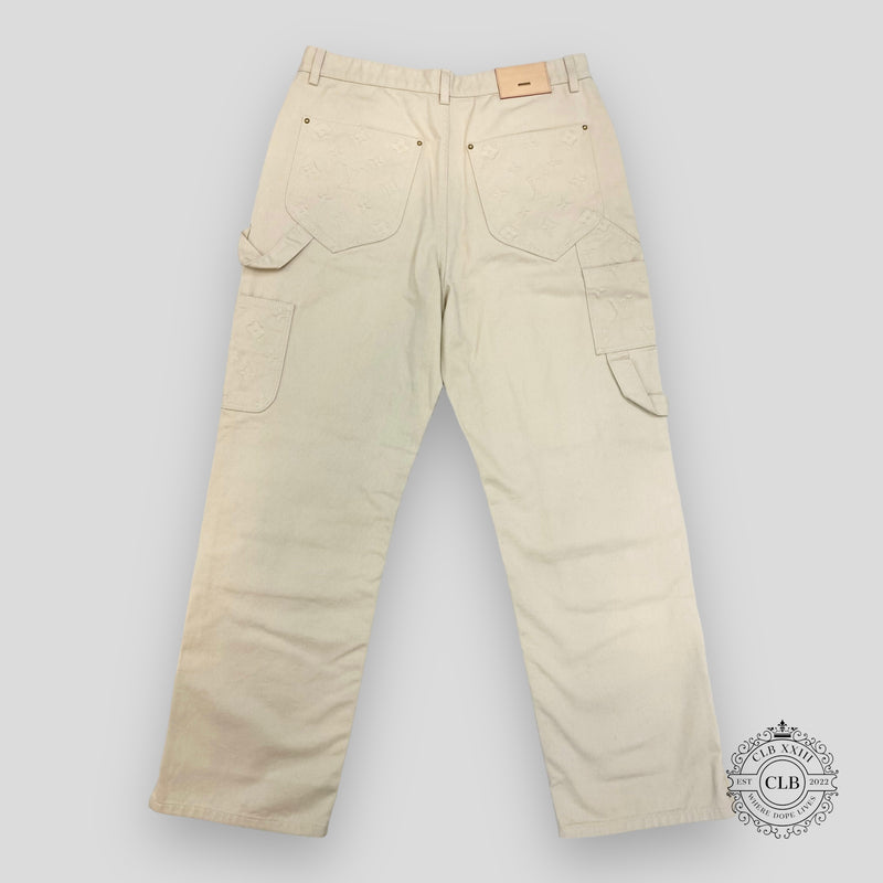 Louis Vuitton Monogram Workwear Denim Carpenter Pants Off-White (Myrtl –  RondevuNC