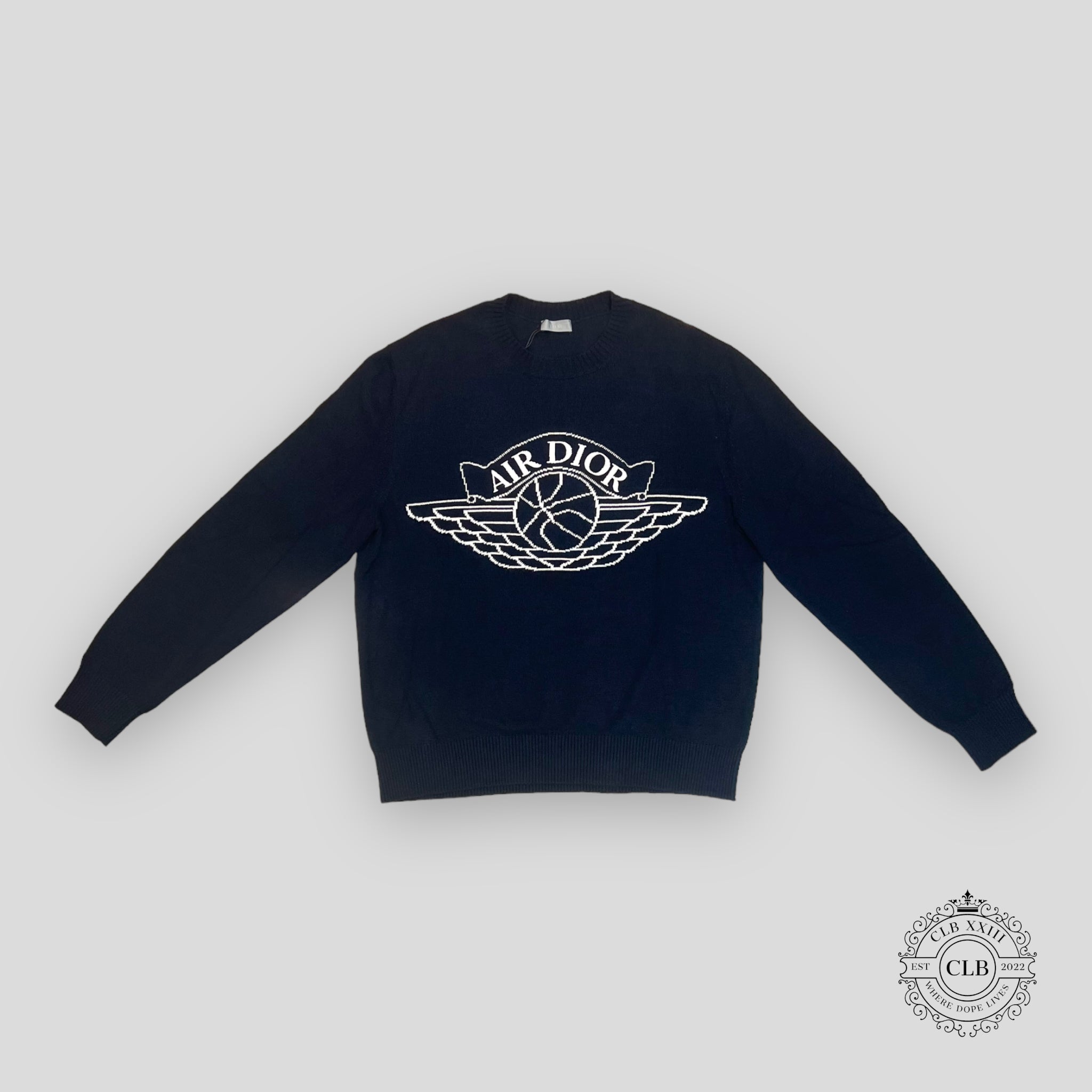 DIOR AIR DIOR KNIT CREWNECK - NAVY